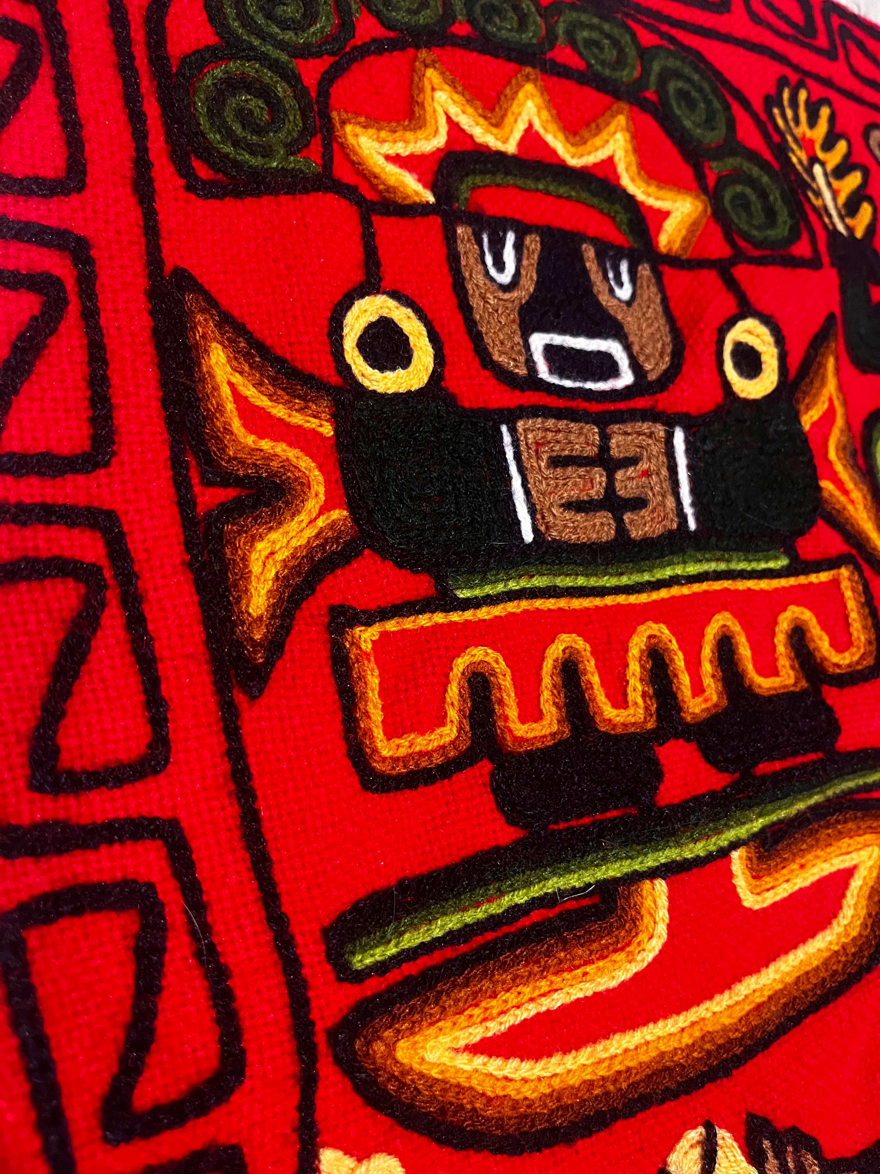 Andyjski handmade wełniany kilim/tekstylium z Peru