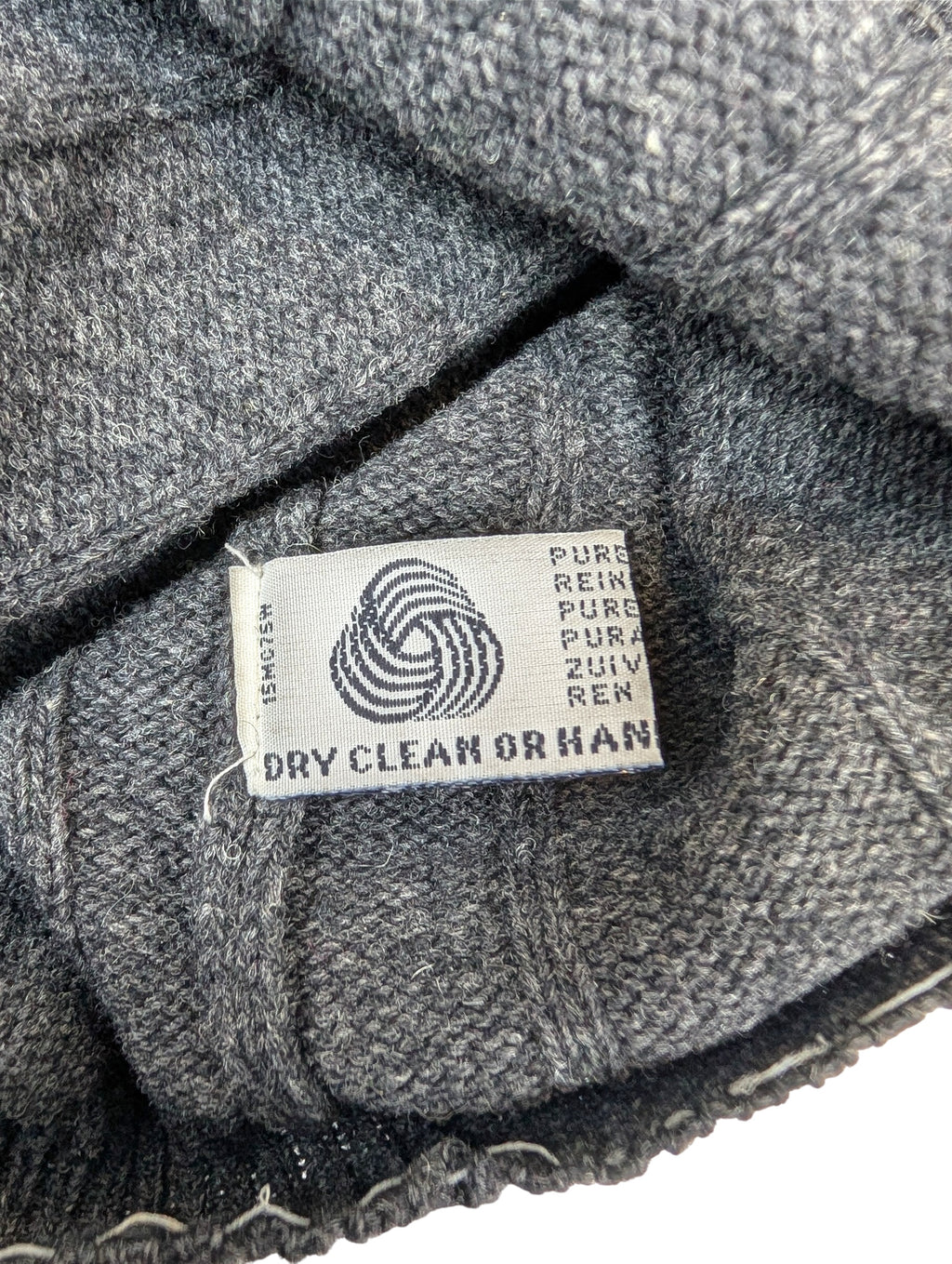 90s wełniany sweter we wzory geometryczne native skandynawski