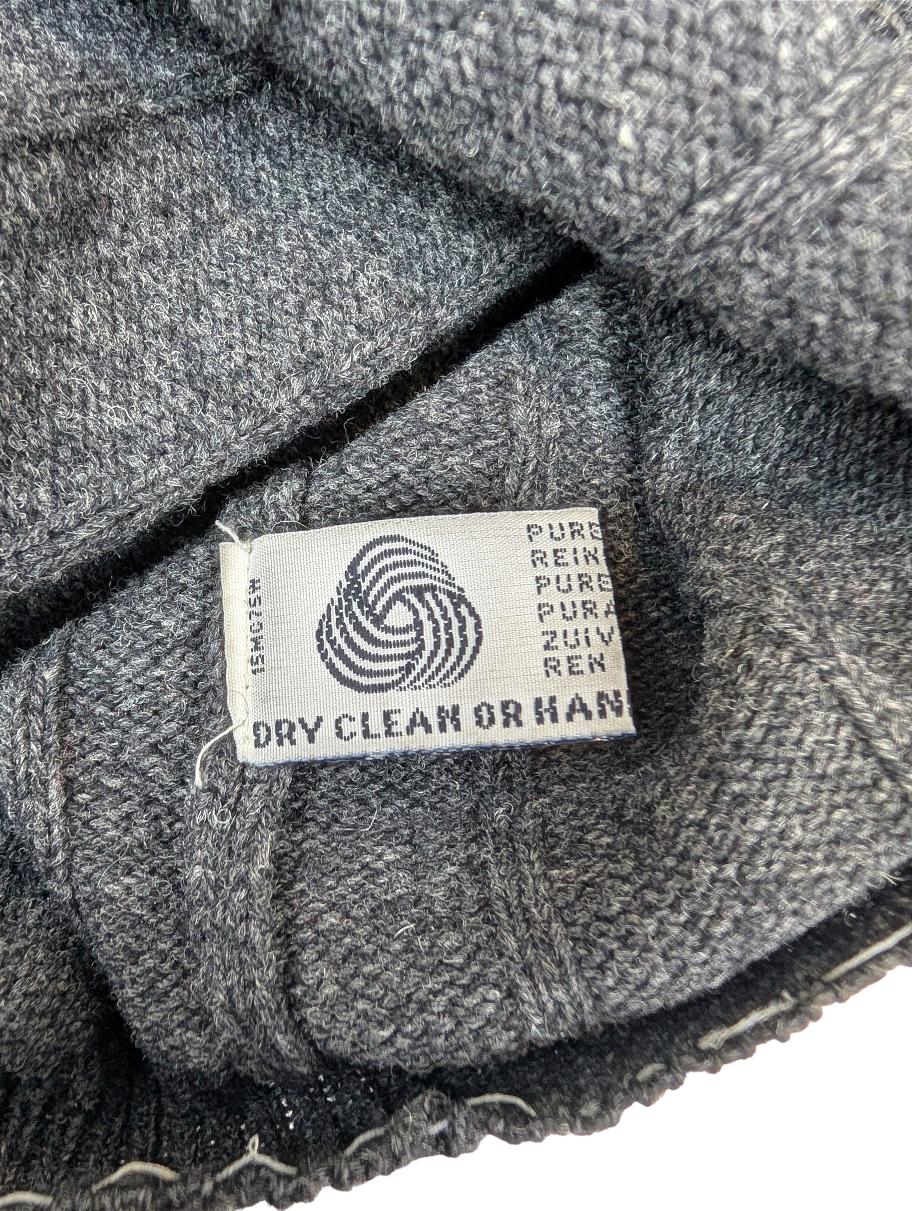 90s wełniany sweter we wzory geometryczne native skandynawski