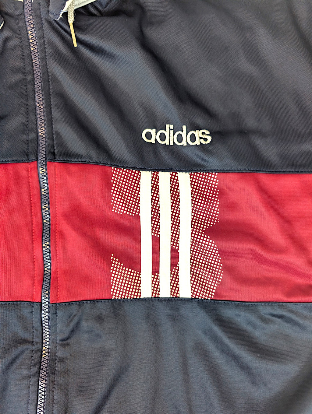 Adidas 90s vintage bluza z kapturem w paski retro oldschool 2000s oversize 2XL