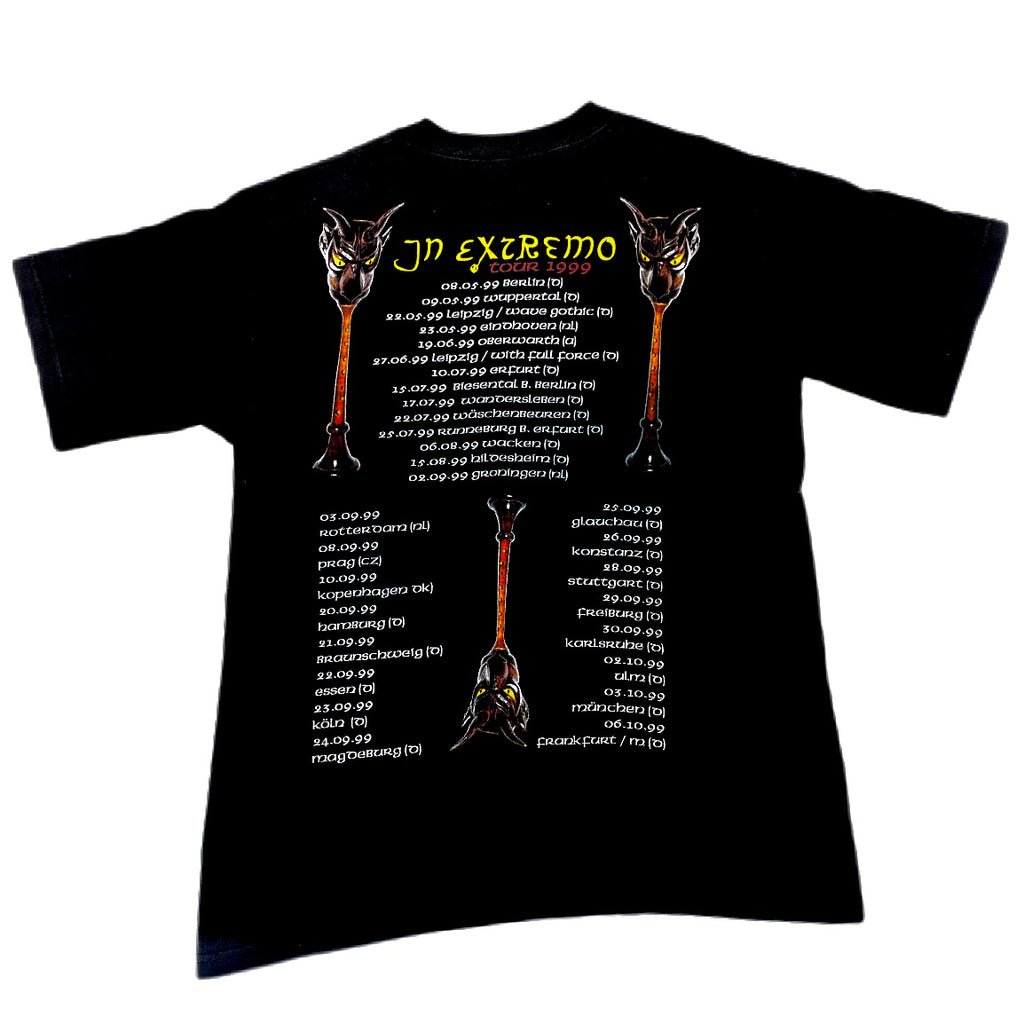 T-shirt In Extremo Screen Stars 1990s Tour Band Tee muzyczna koszulka koncertowa