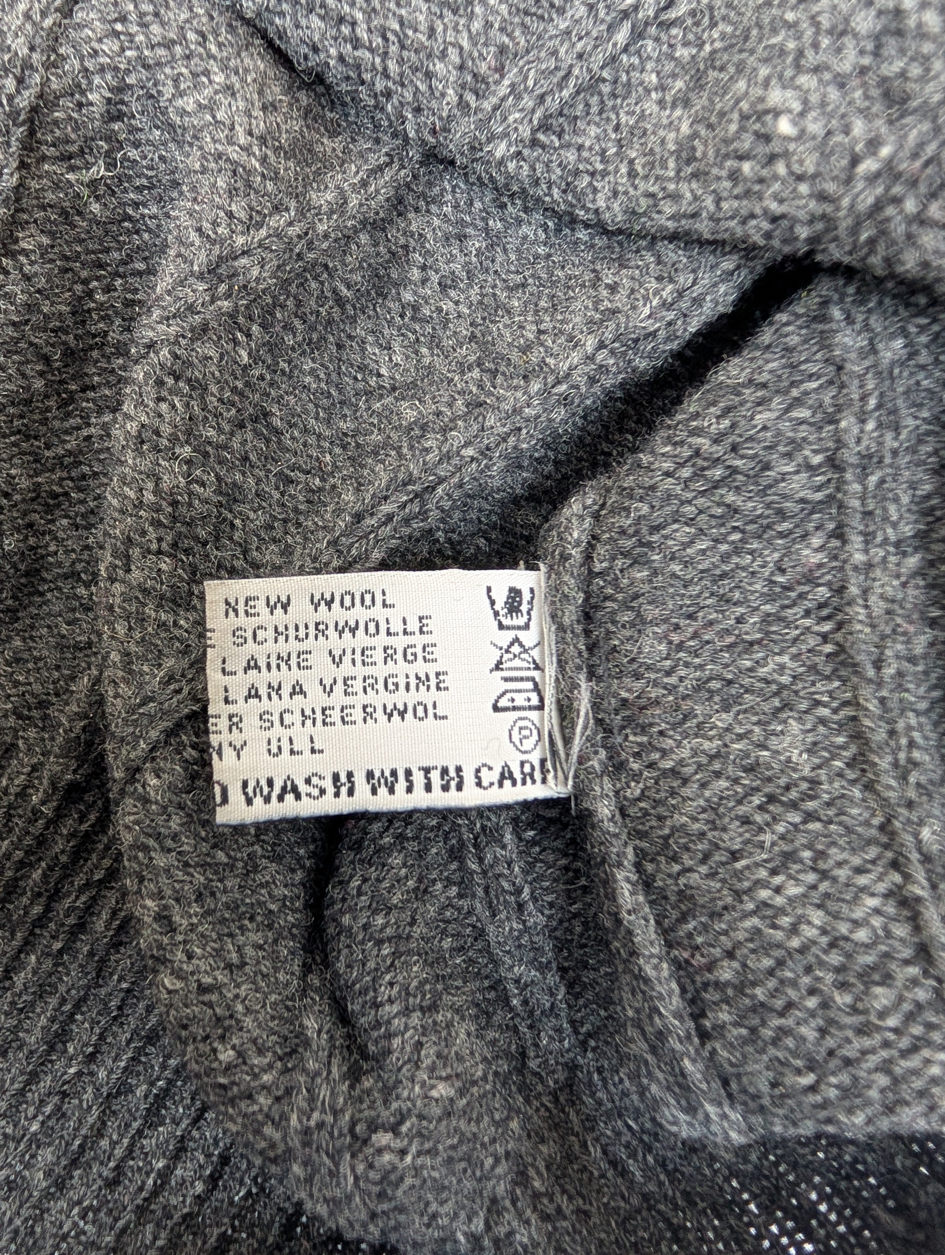 90s wełniany sweter we wzory geometryczne native skandynawski