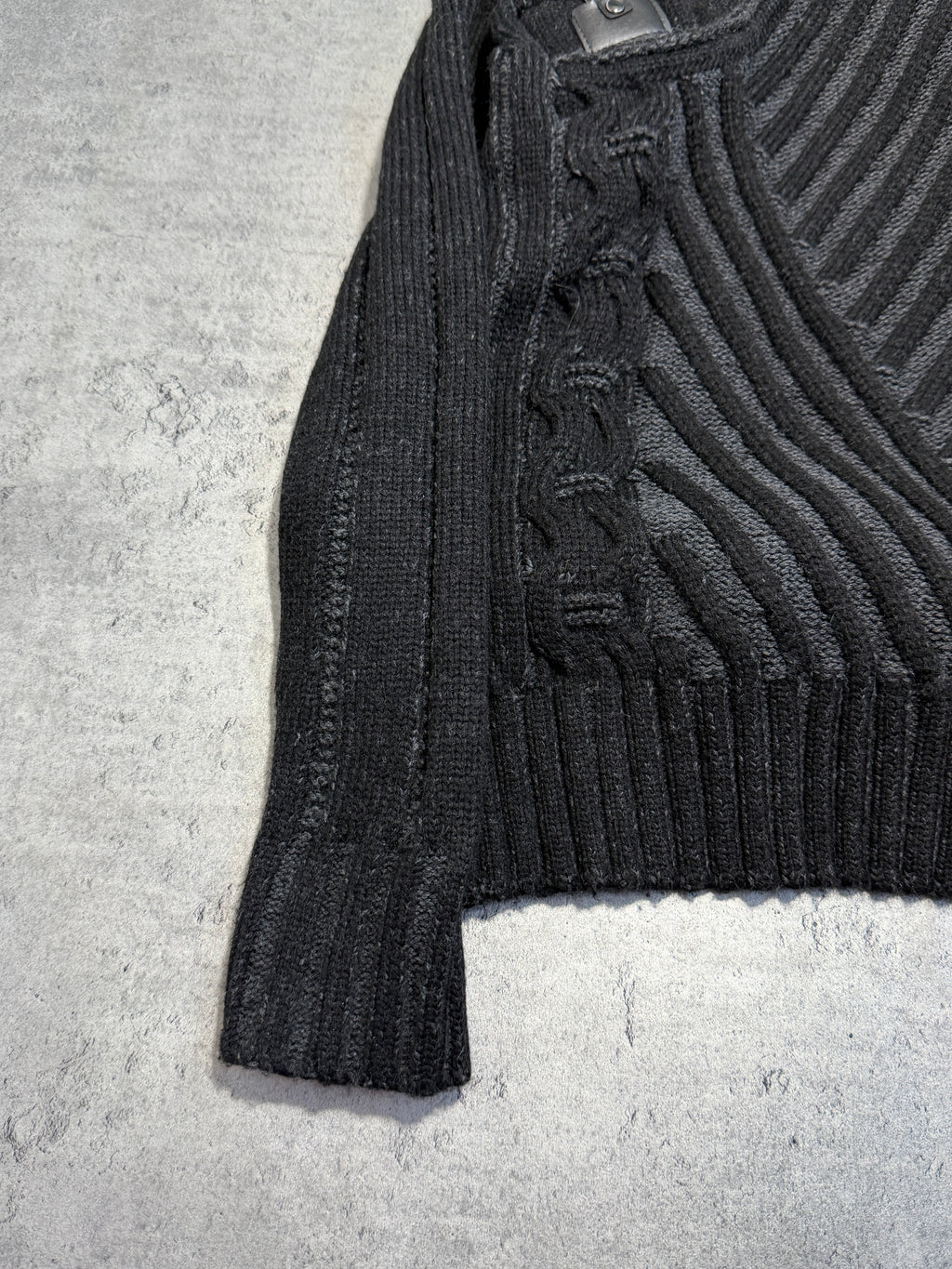 2000s Knit washed avantgarde sweter vintage unique