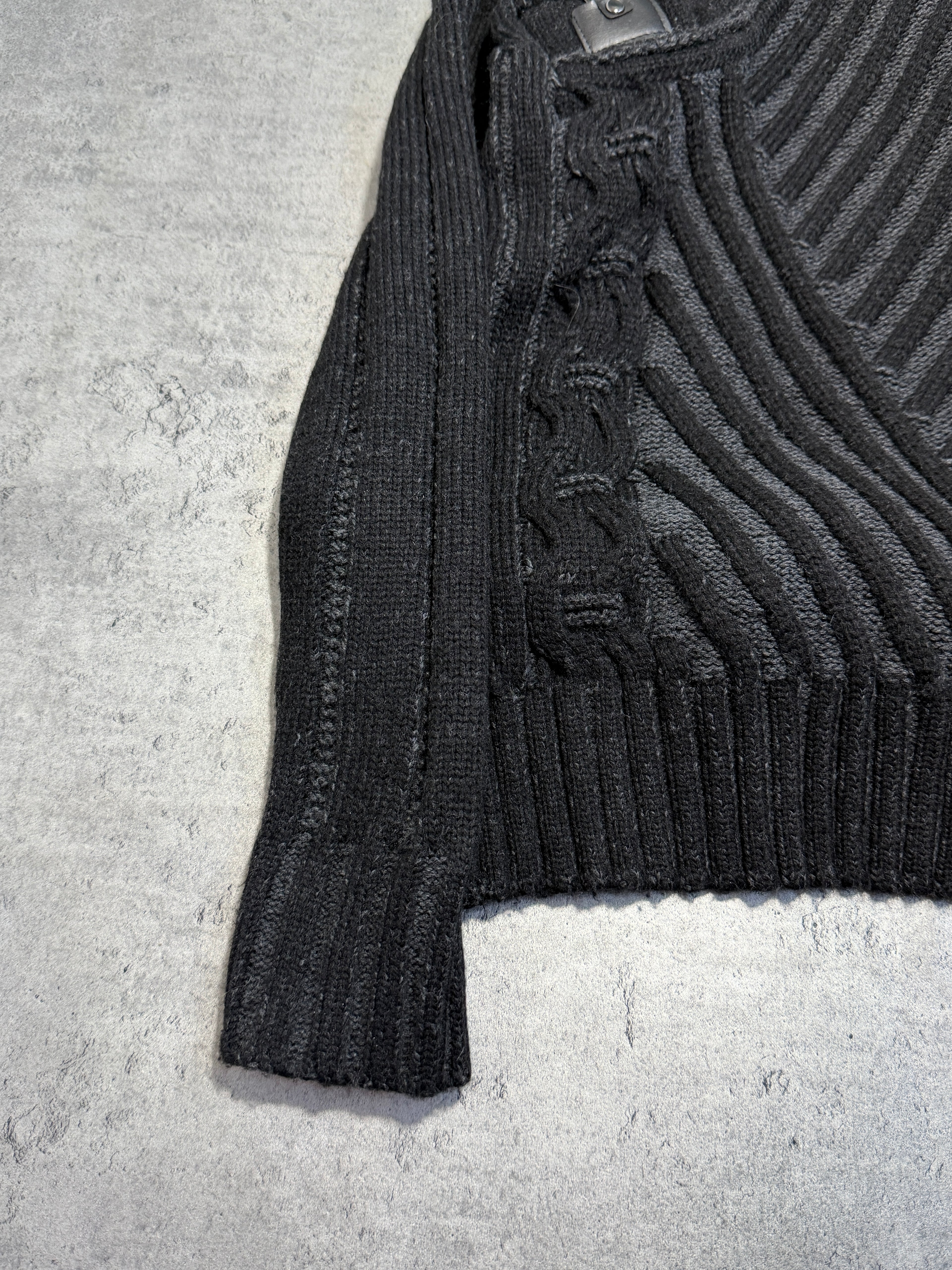 2000s Knit washed avantgarde sweter vintage unique