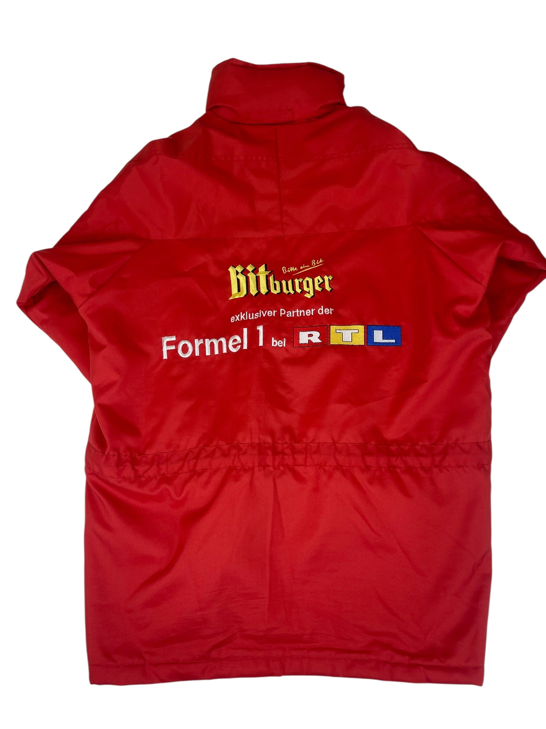 RTL formula 1 one vintage długa kurtka zimowa puchowa retro oldschool 90s
