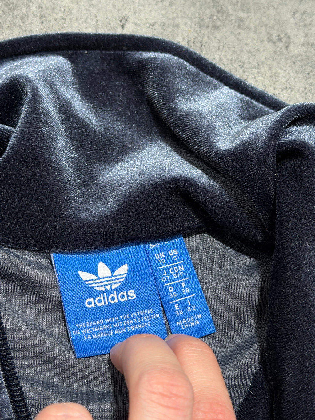 2000s Adidas orginals zip hoodie welurowa bluza welur
