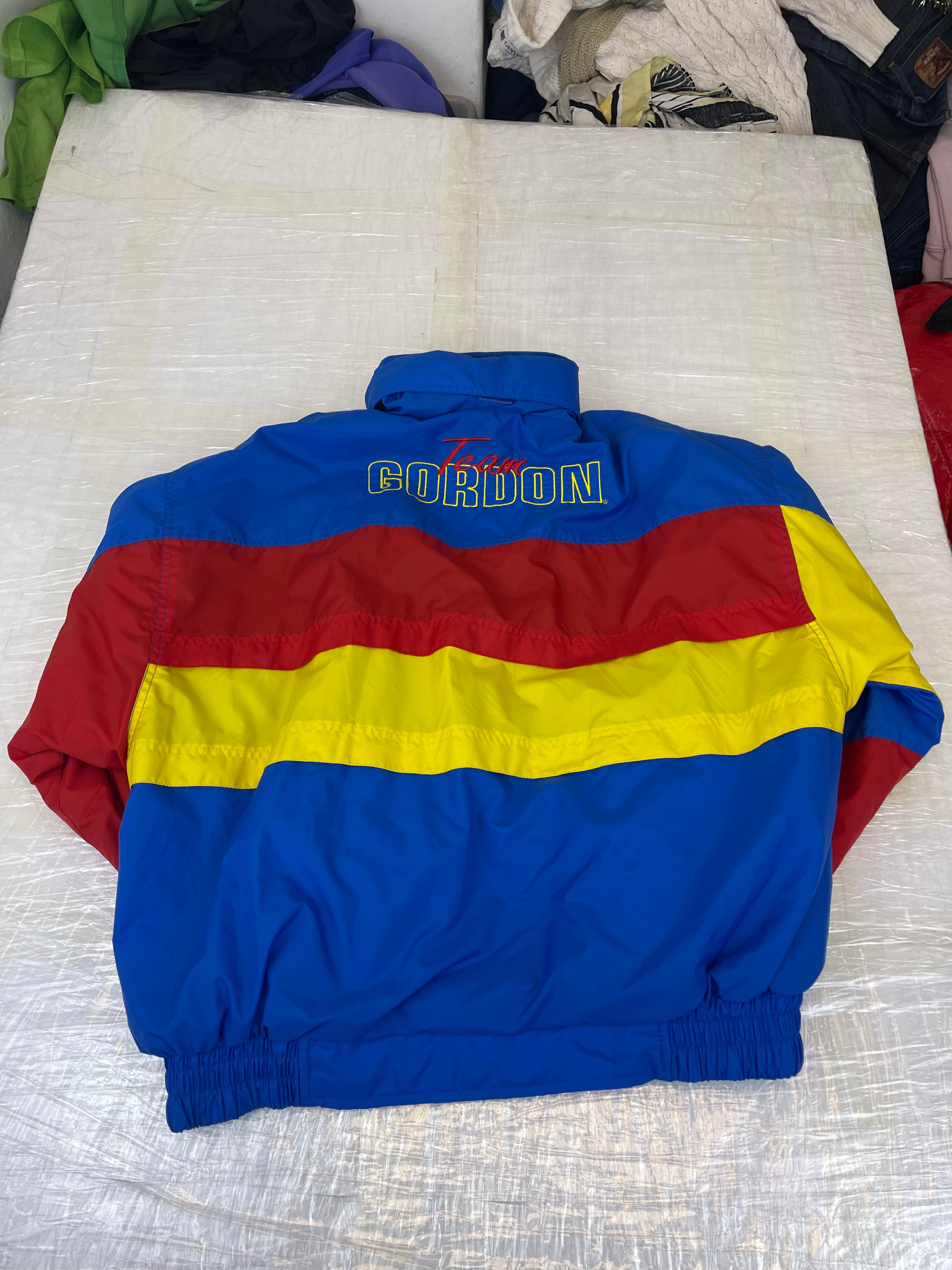 Jeff Gordon NASCAR kurtka wyścigowa amerykańska z kapturem wiatrówka polar vintage 90s