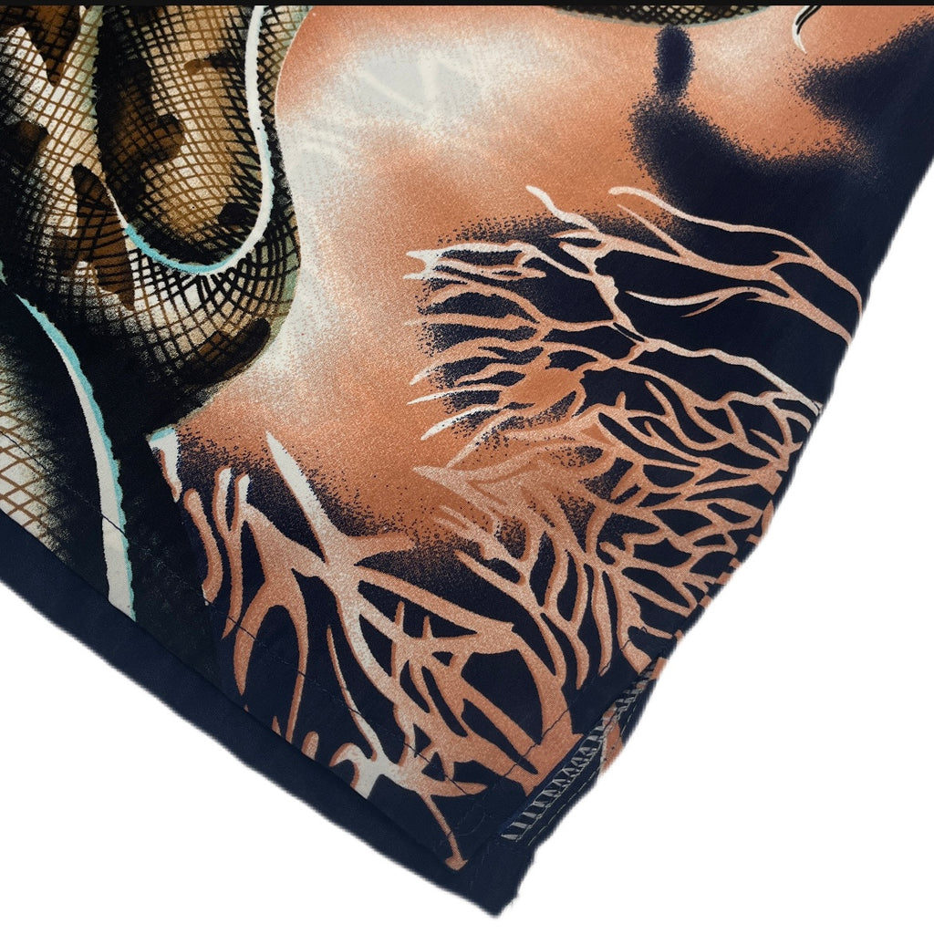 Y2K Shirt Button Up Dragon Snake Fenix Japan Style fullprint koszula ze smokiem i wężem Fuhua