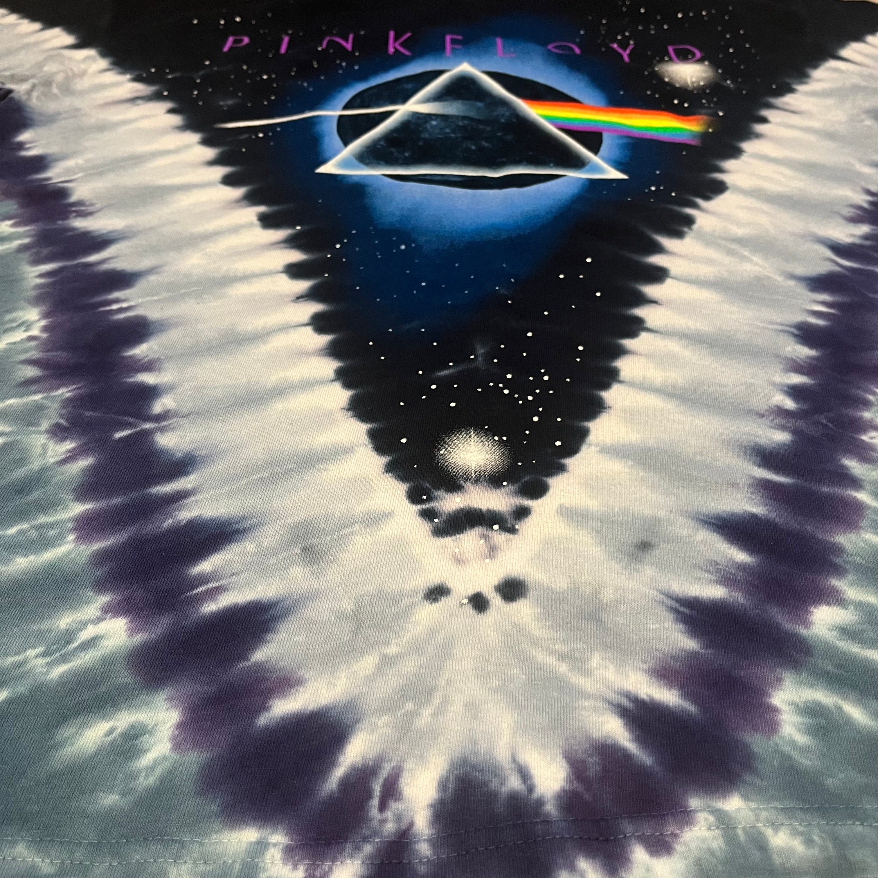 Liquid Blue Pink Floyd Dark Side Of The Moon Early 2000s t-shirt Tie Dye Psychedelic Koszulka