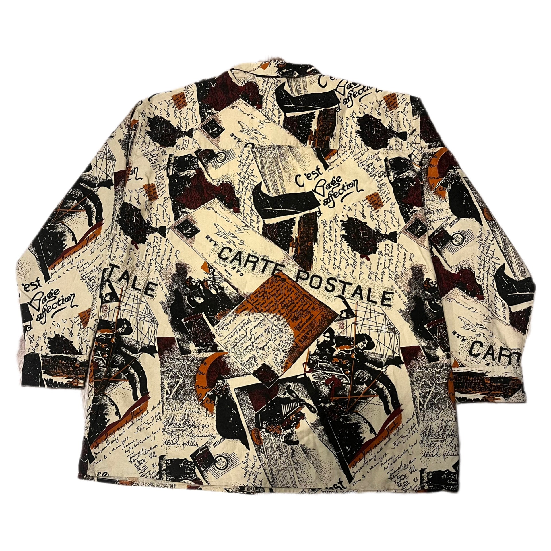 Vintage shirt magazine letter print 1990s retro style