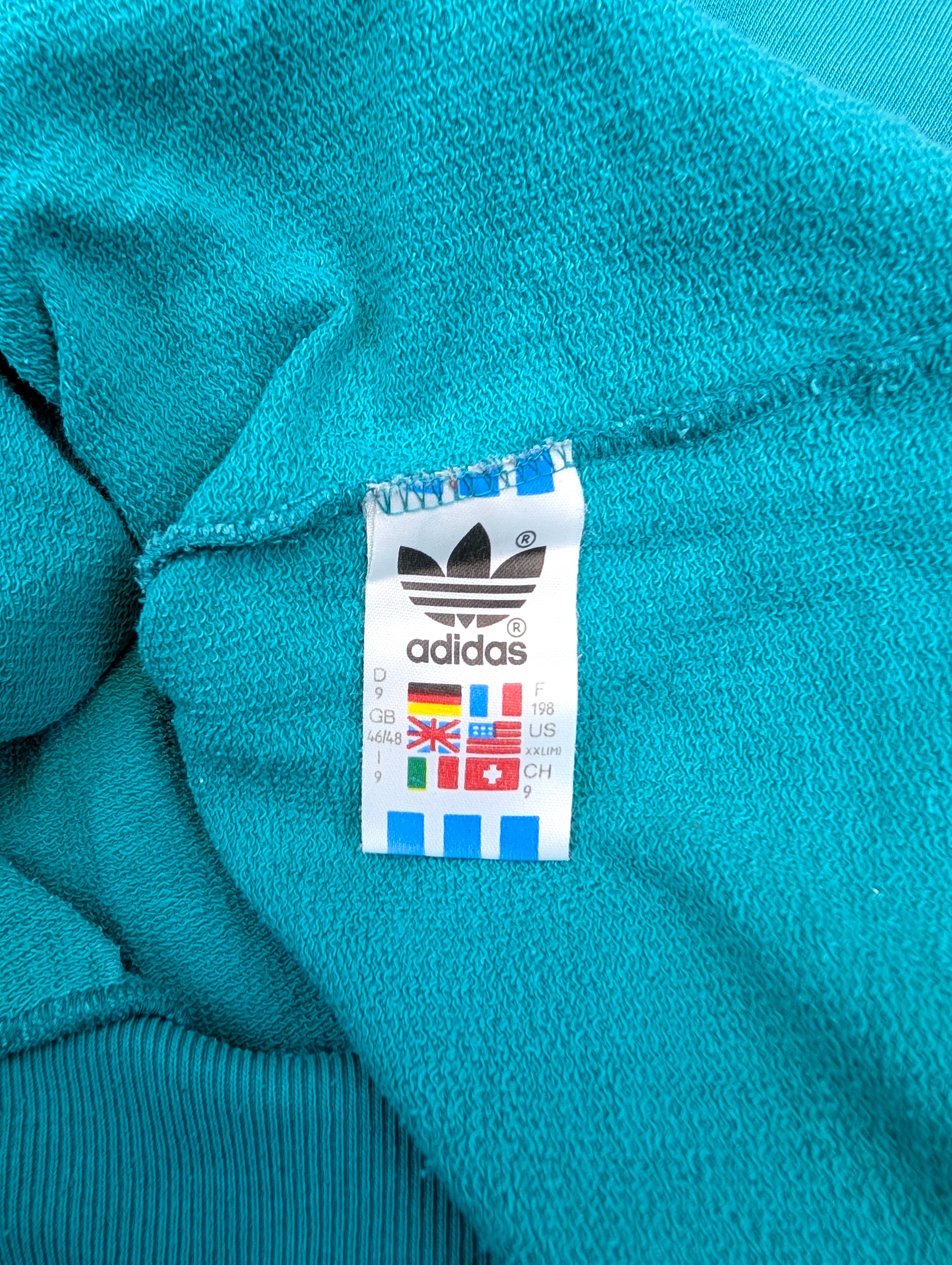 Adidas 90s minimalistic crewneck sweatshirt bluza bez kaptura vintage