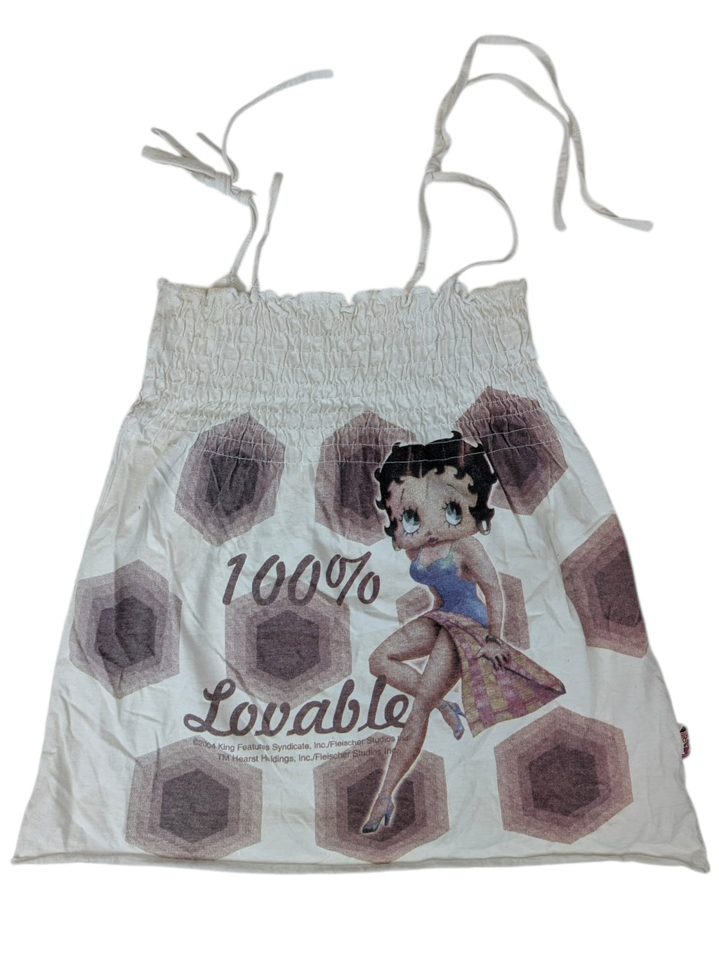 Betty Boop 2004 y2k vintage bawełniana bluzka crop top sexy letnia koszulka damska