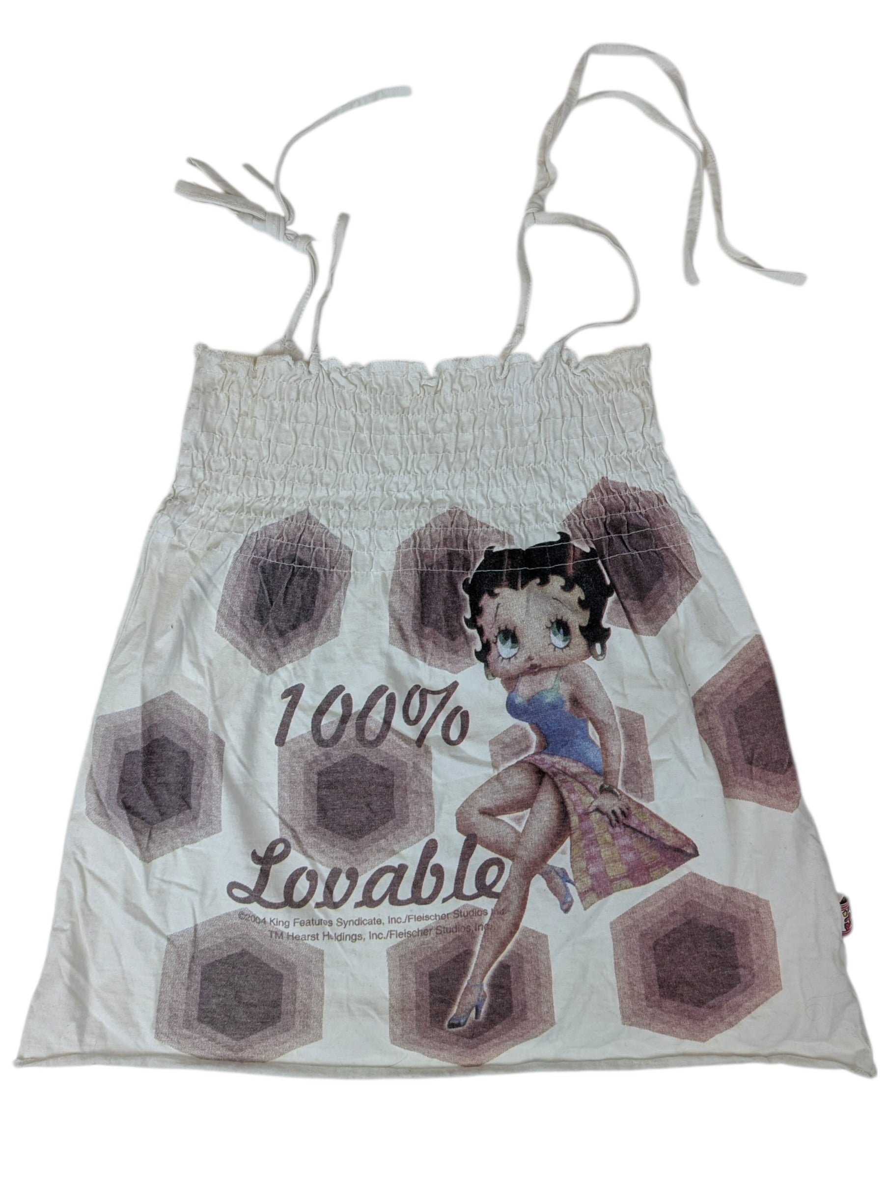 Betty Boop 2004 y2k vintage bawełniana bluzka crop top sexy letnia koszulka damska