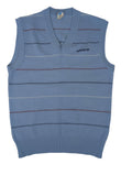 80s Sweter Adidas Originals Kamizelka Trefoil logo vest w paski vintage