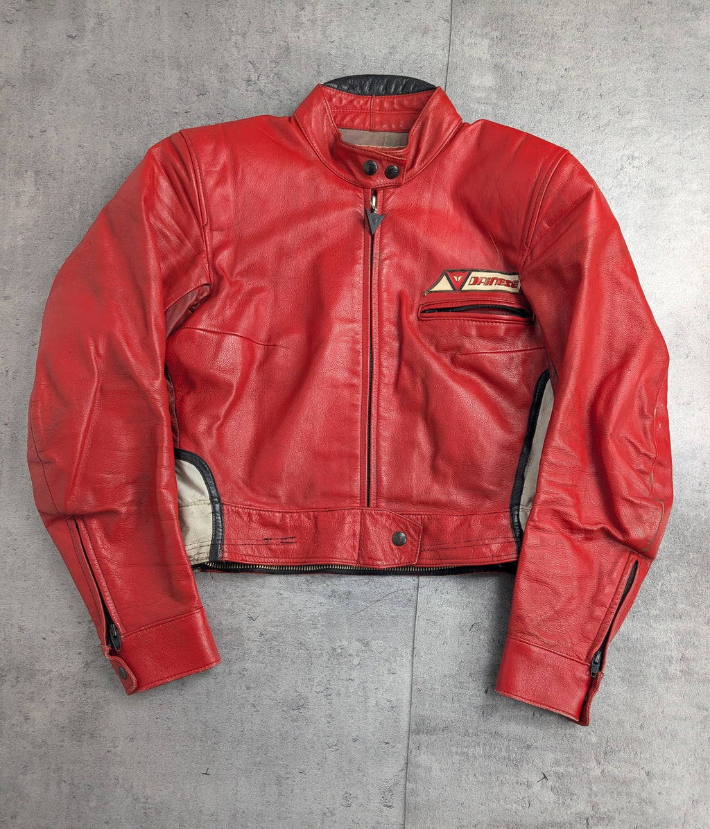 Rare 1980s Dainese Racing Leather Jacket Made in Italy Kenny Robert’s 1984 Bomber