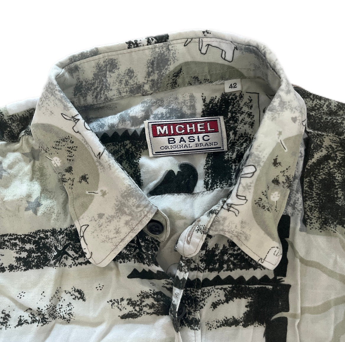 Hippie Short Sleeve Hawaiian Shirt Vintage 1990s hawajska koszula z krótkim rękawem viscoze 100% wiskoza