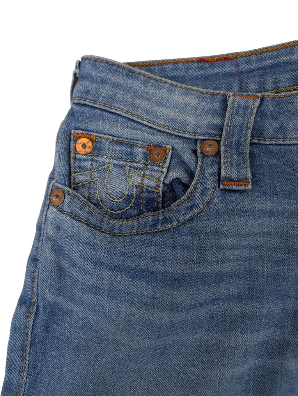 True religion błękitne skinny rurki spodnie jeansowe jeansy