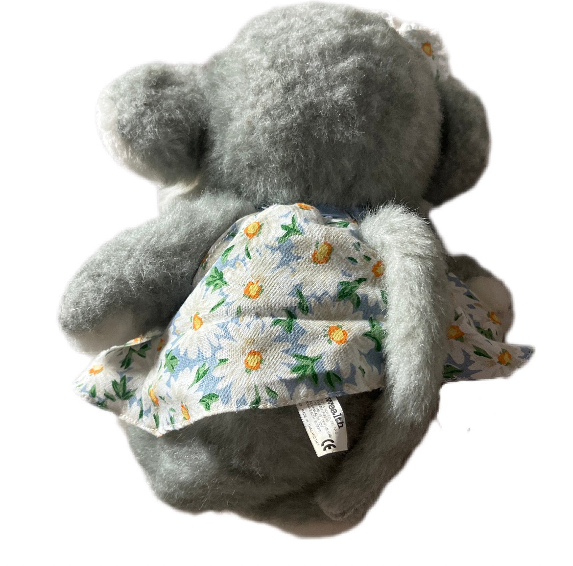 RARE Vintage Commonwealth Lil Tweaks Mouse Plush 1992 Baby Blue Flower Dress Pluszowa maskotka mysz w kwiecistej sukience