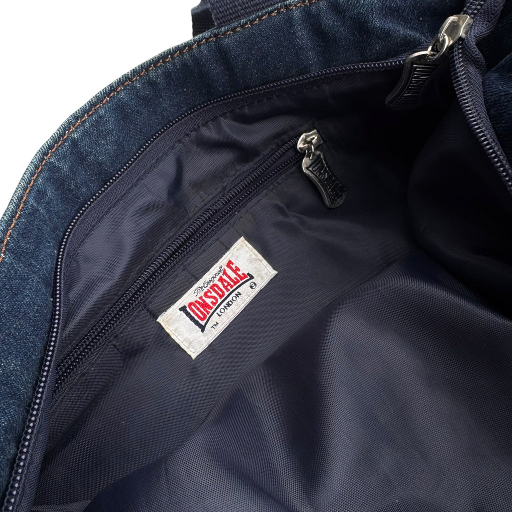Lonsdale vintage torba jeansowa torebka y2k błyszcząca retro bling Britney Spears
