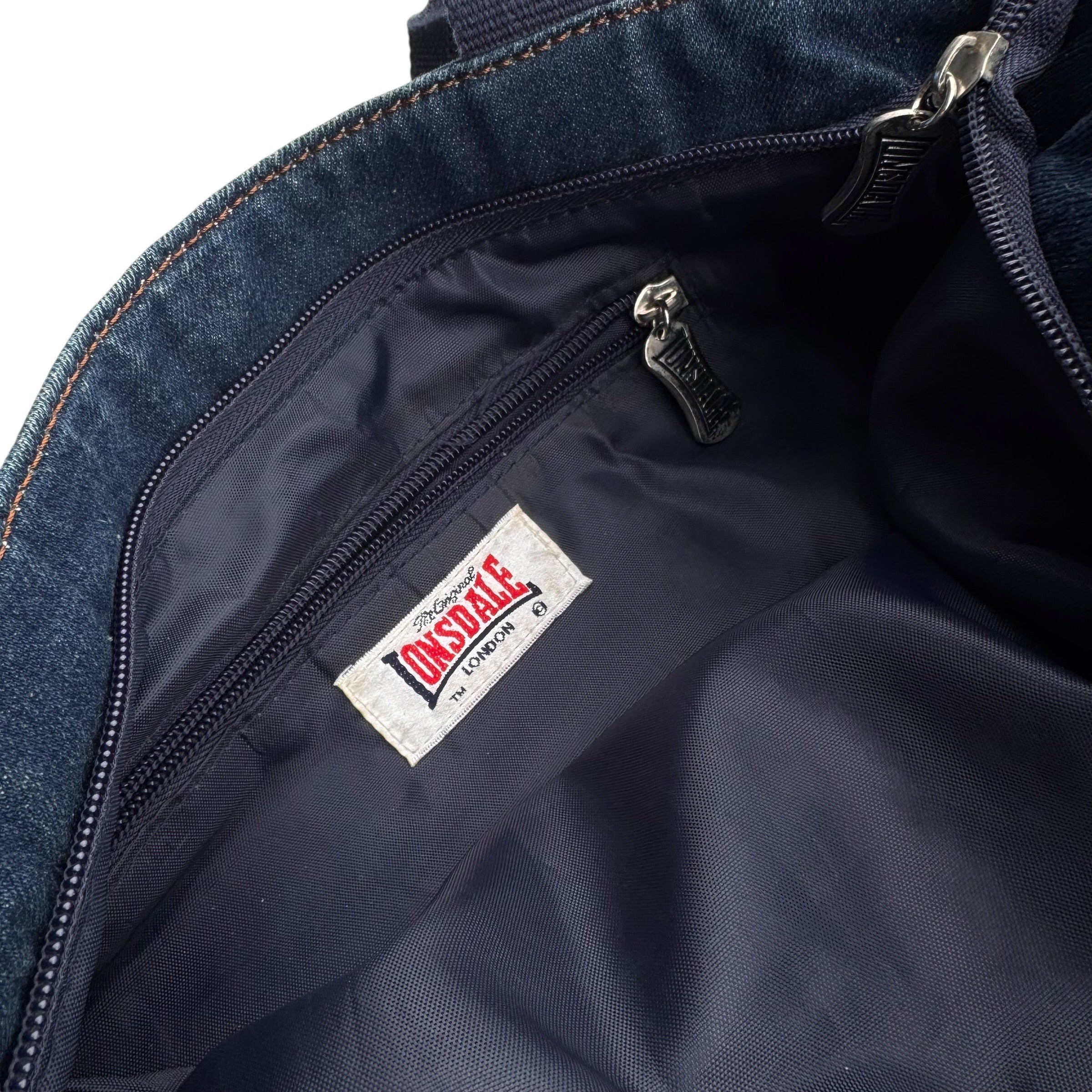 Lonsdale vintage torba jeansowa torebka y2k błyszcząca retro bling Britney Spears