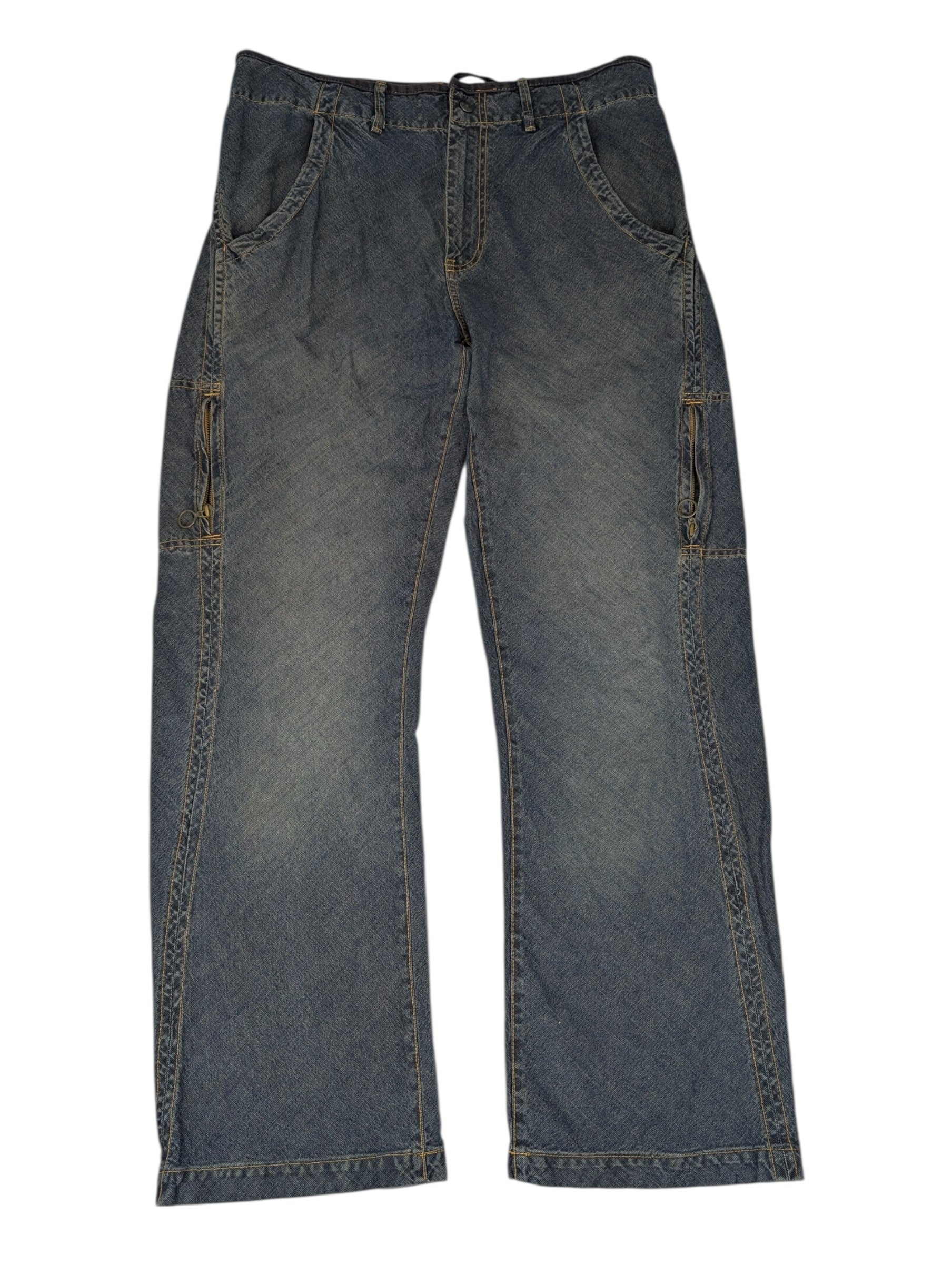 Quiksilver 90s 2000s Vintage Baggy Ciemne Jeansy spodnie jeansowe