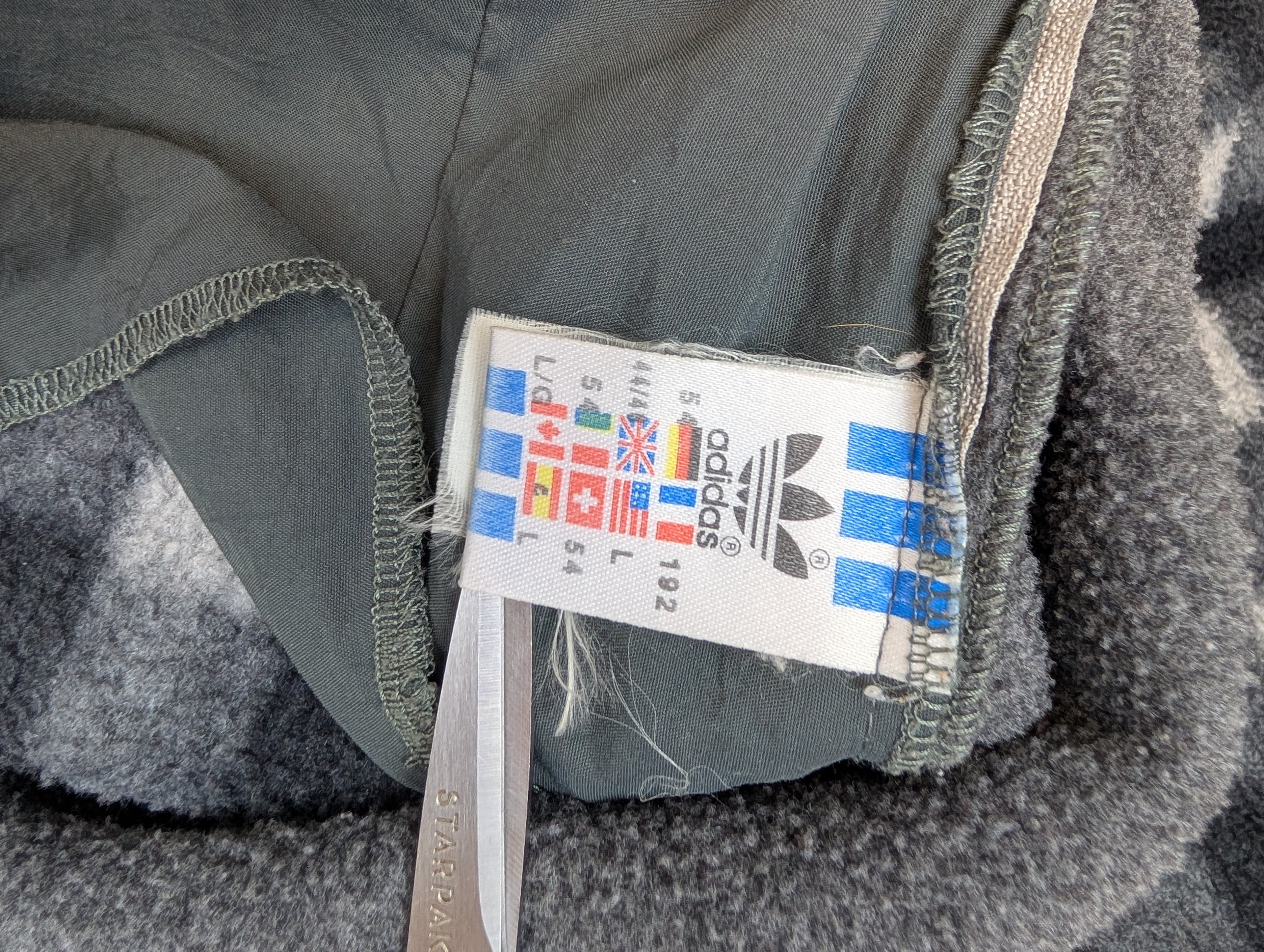 Crazy Adidas Adventure Quarter Zip Polartrec Fleece Vintage bluza w kratkę 90s Polar