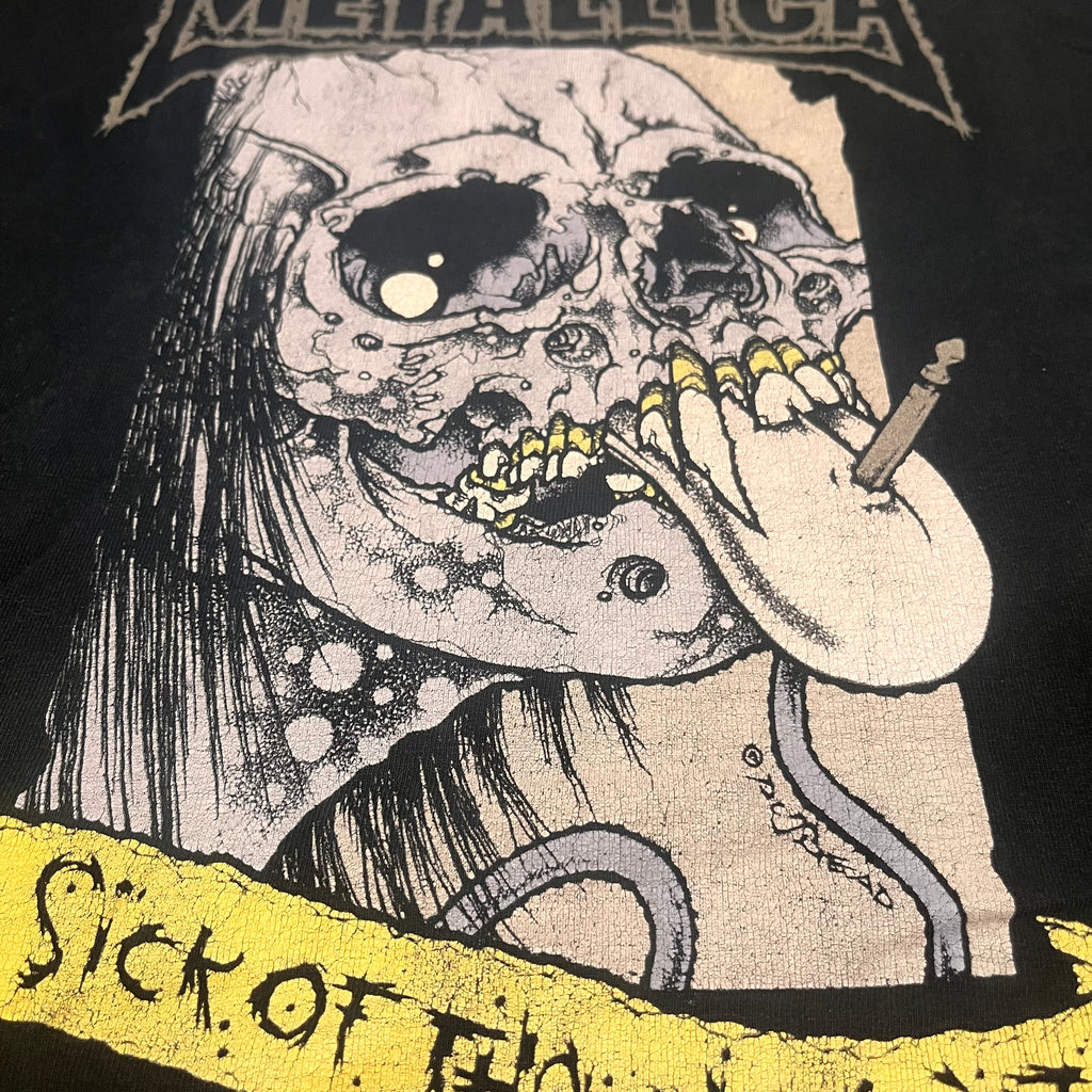 T-shirt z trasy koncertowej Metallica 2007 Gildan Sick of the studio band merch tee