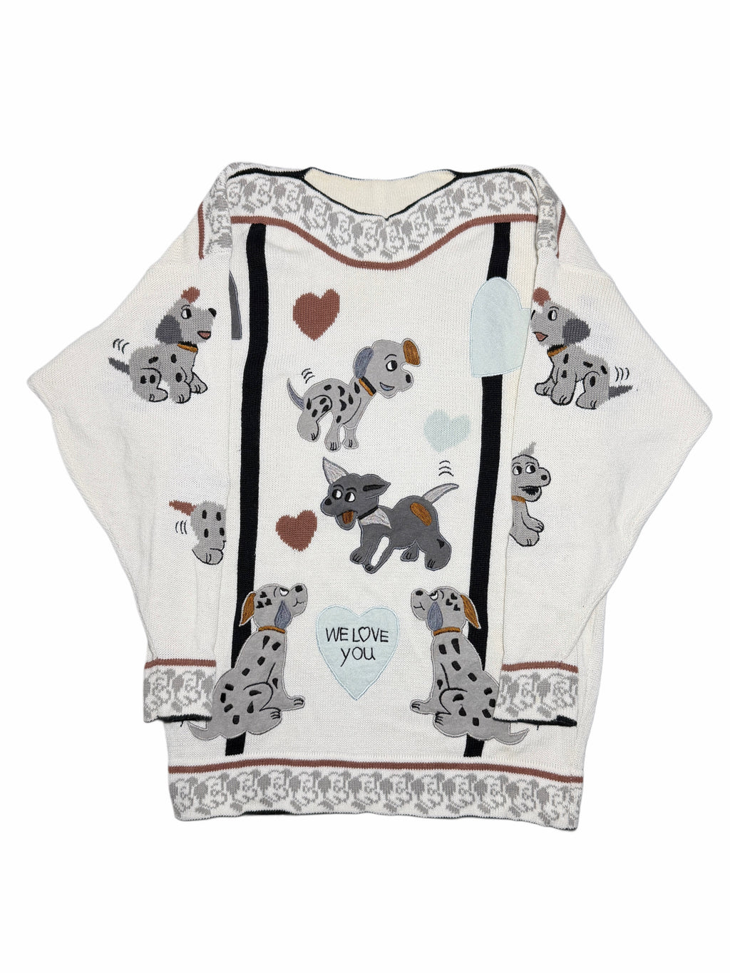 2000s Knit Dogs pieski cute sweter