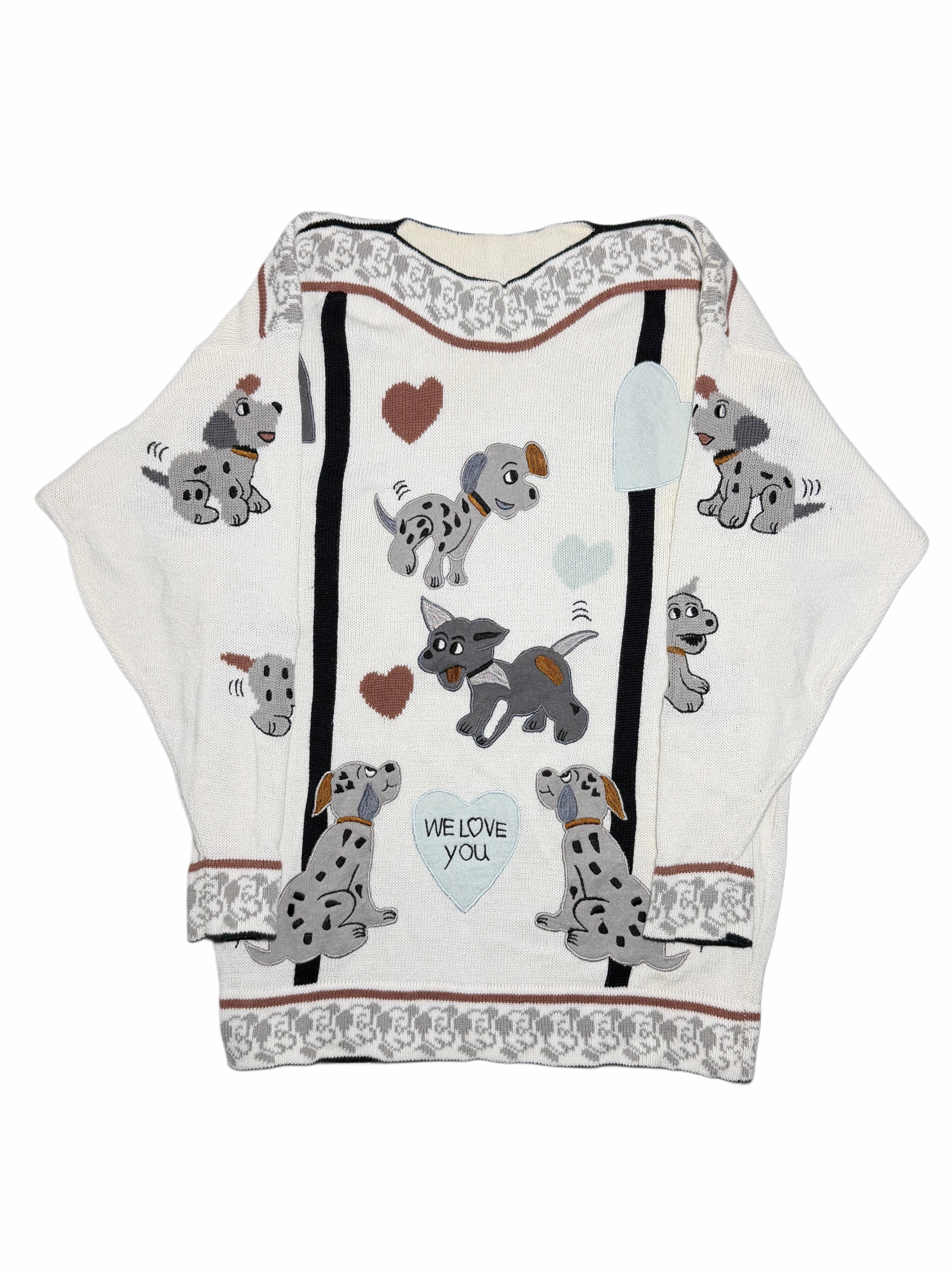 2000s Knit Dogs pieski cute sweter
