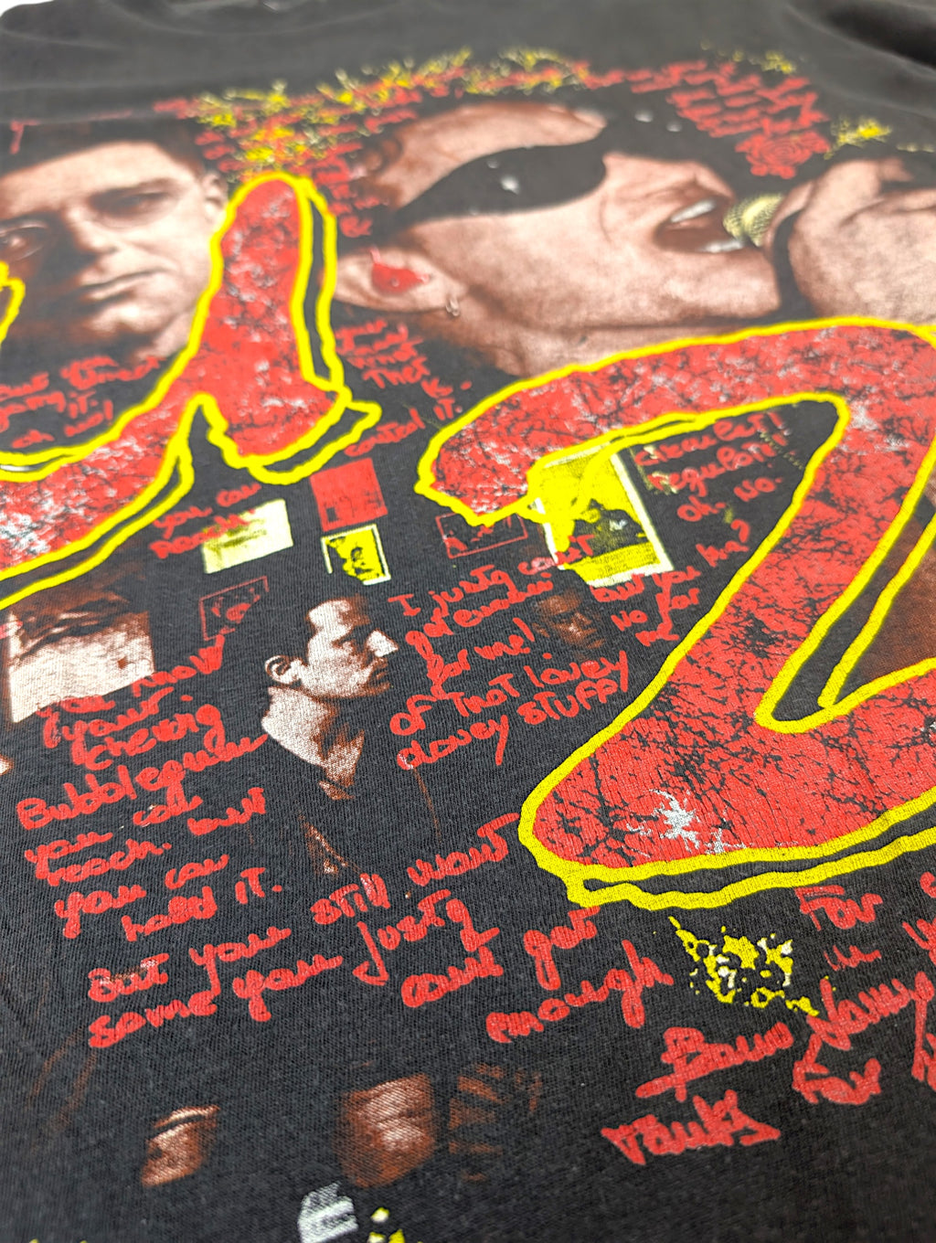 U2 Vintage Band 90s Single Stiched Rap Tee Koszulka z nadrukiem muzyka koncertowa