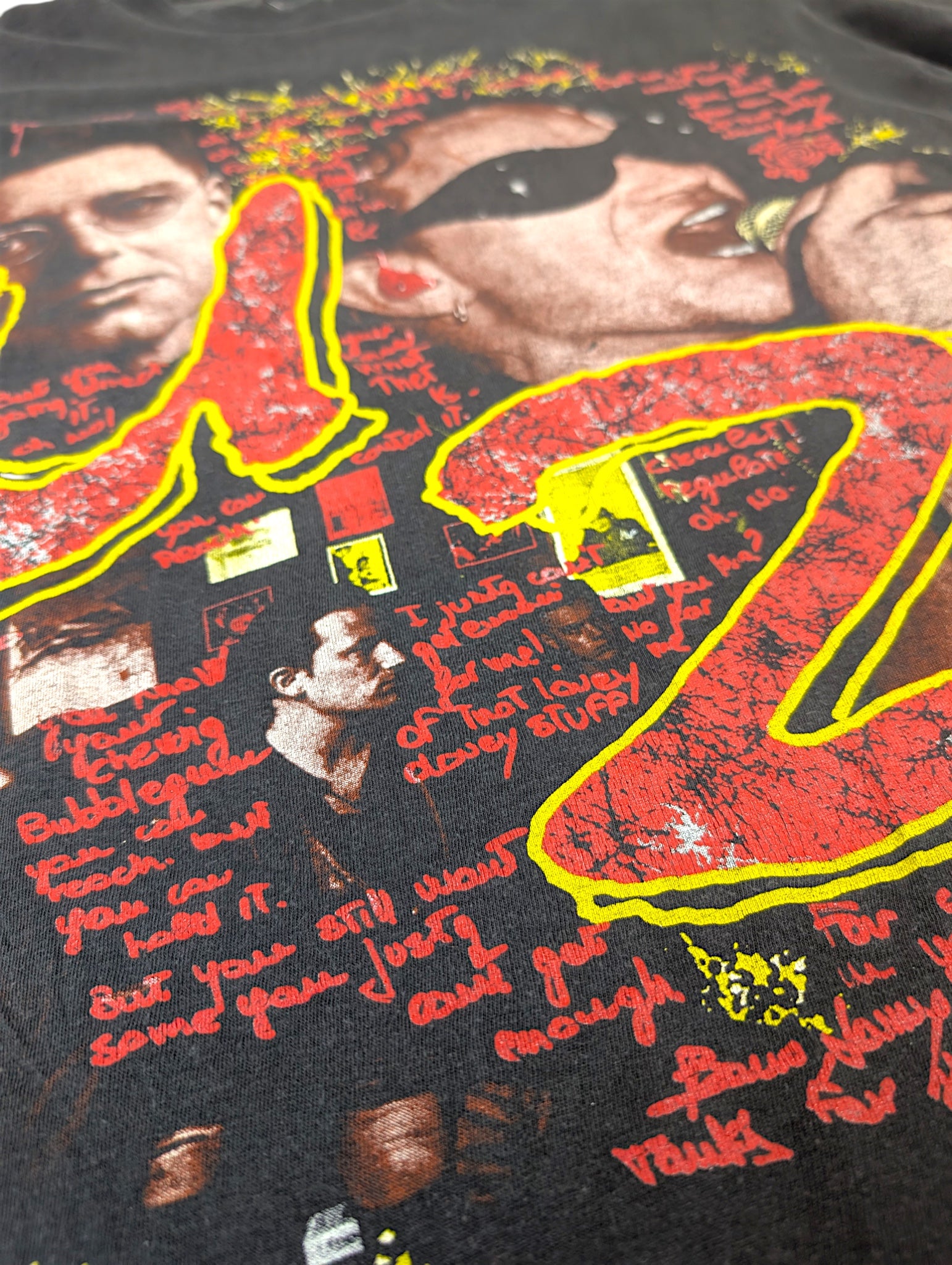 U2 Vintage Band 90s Single Stiched Rap Tee Koszulka z nadrukiem muzyka koncertowa