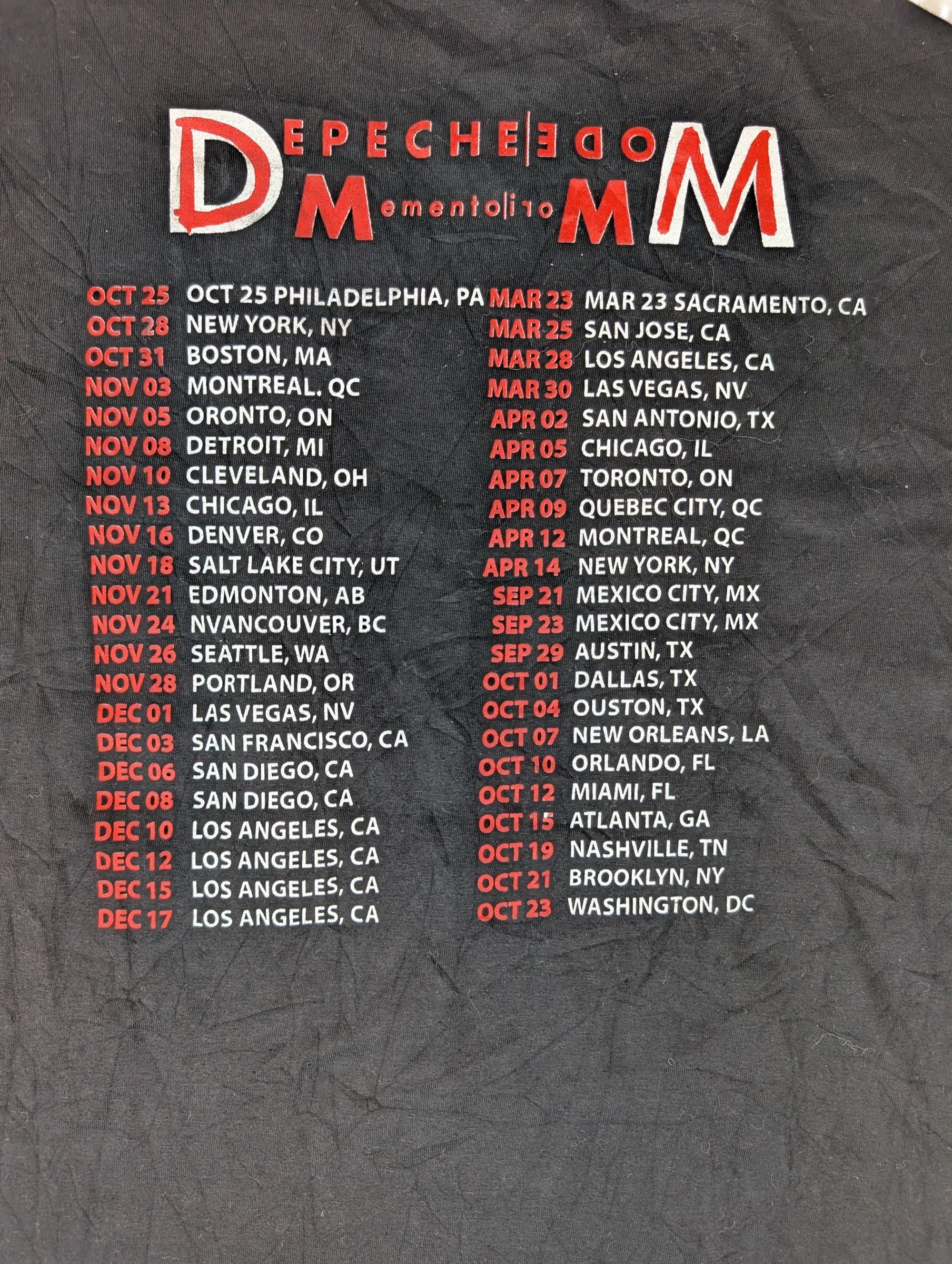 Depeche Mode Memento Mori Tour 2023 Koszulka Merch Koncertowa z koncertu