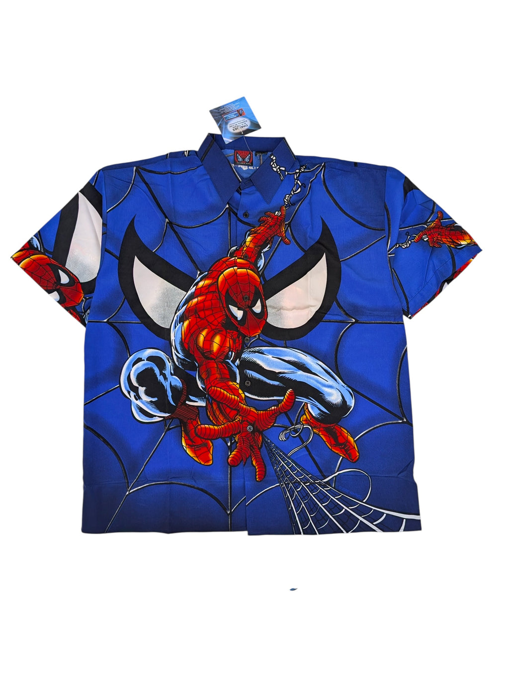 2002 Spiderman Nowa z Metkami Oversized marvel vintage y2k 2000s AOP koszula z krótkim rękawkiem Movie Promo