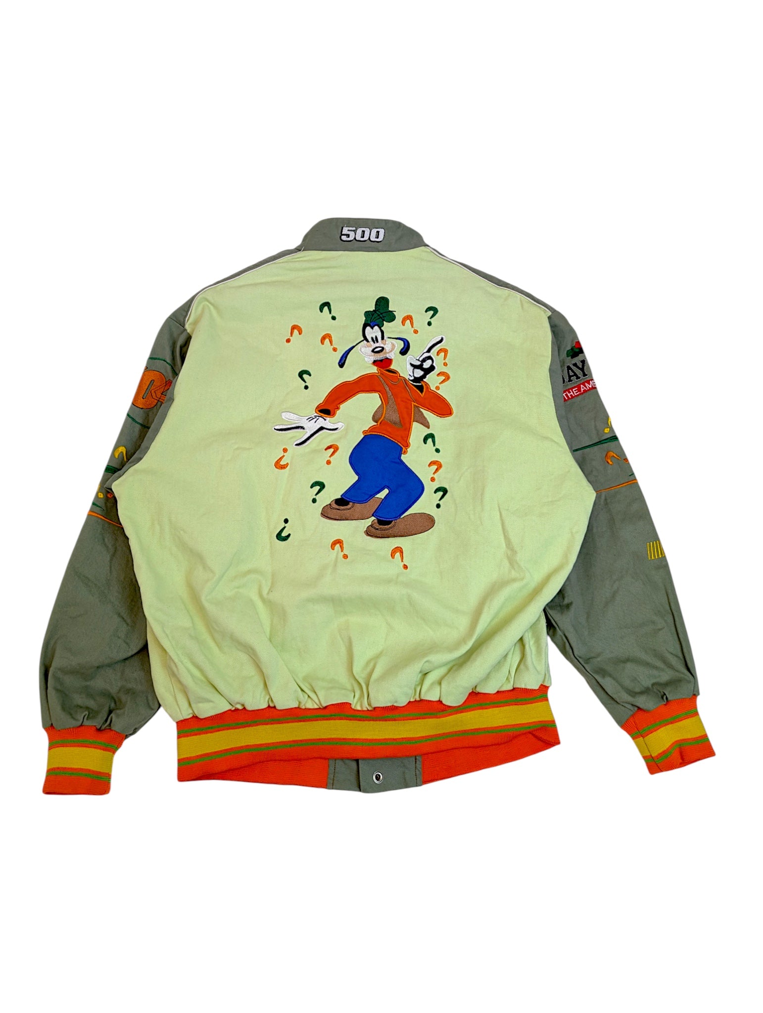 2004 Goofy x Daytona 500 NASCAR Bomber Jacket Kurtka Wyścigowa JH Designs