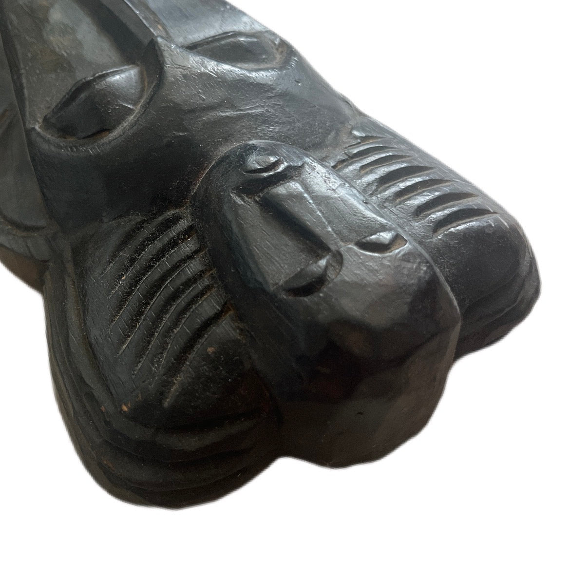 Drewniana afrykańska maska plemienna ręcznie rzeźbiona African Tribal Mask Hand Carved Wood Vintage