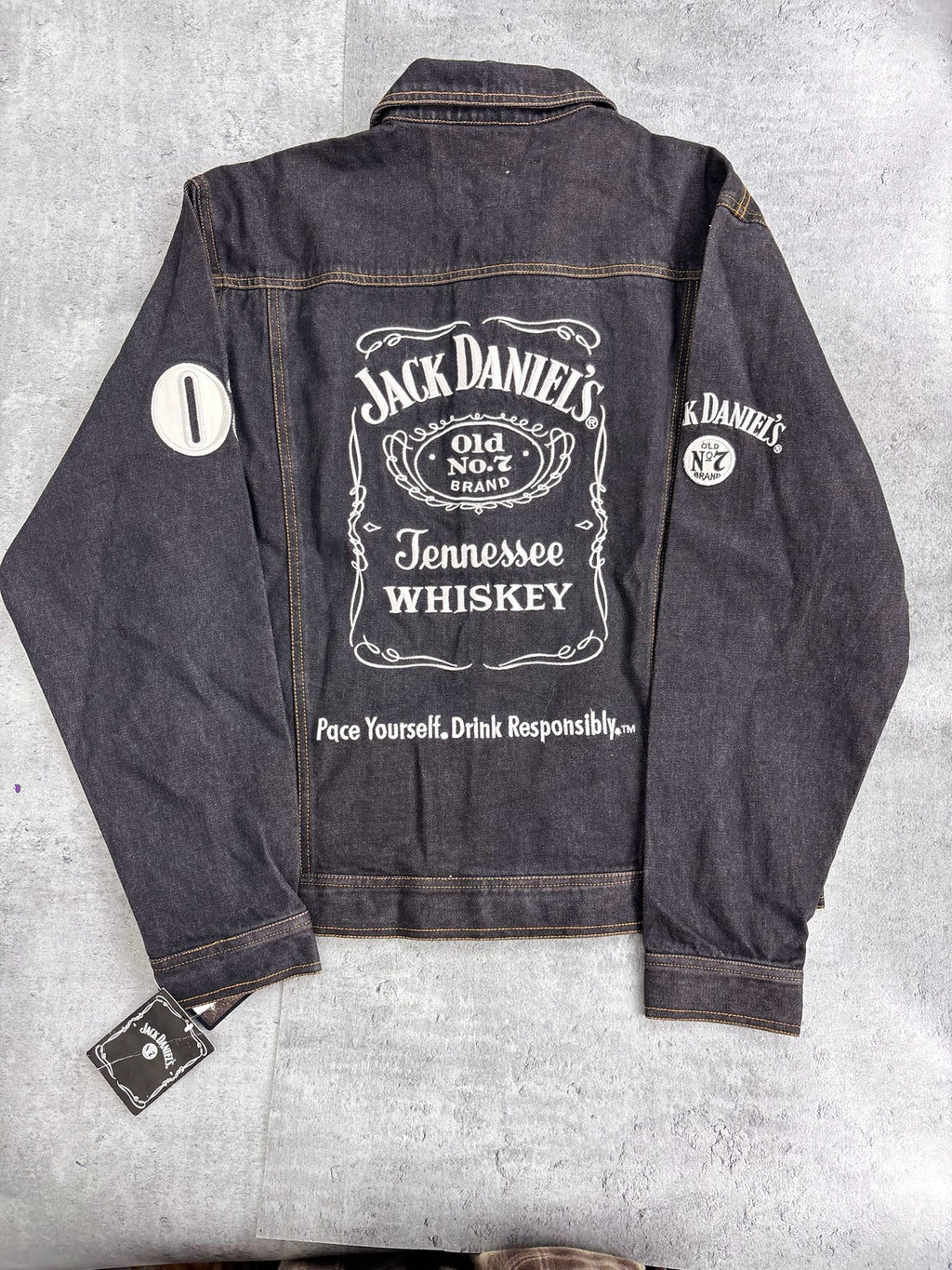 Jack Daniel’s 07 Racing Trucker Denim Jacket JH Design Vintage Kurtka Jeansowa 2000s y2k