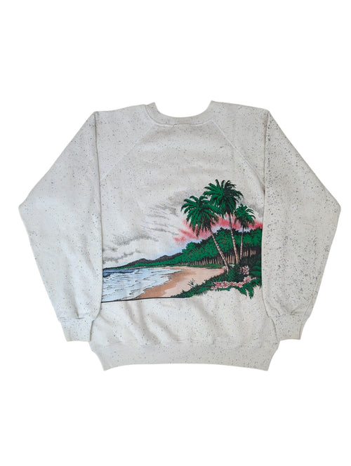 1987 Florida All Over Print AOP Vintage Graphic Pullover Sweatshirt American Souvenir