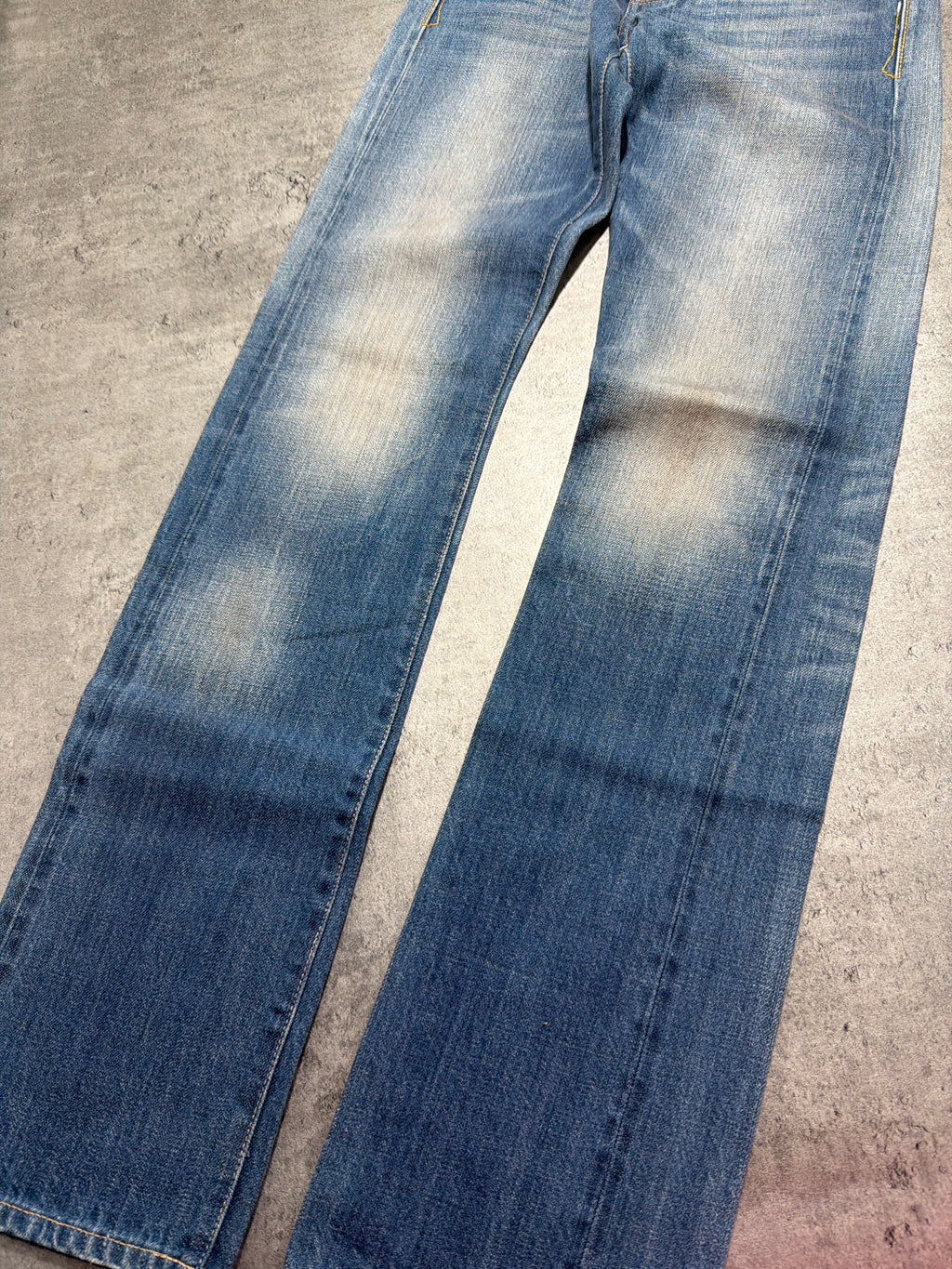 2000s Evisu flare flared jeans washed japan swag rare