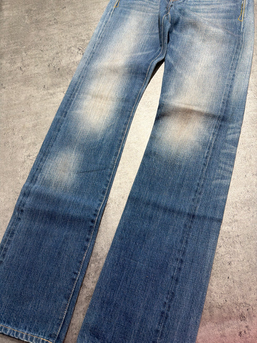 2000s Evisu flare flared jeans washed japan swag rare