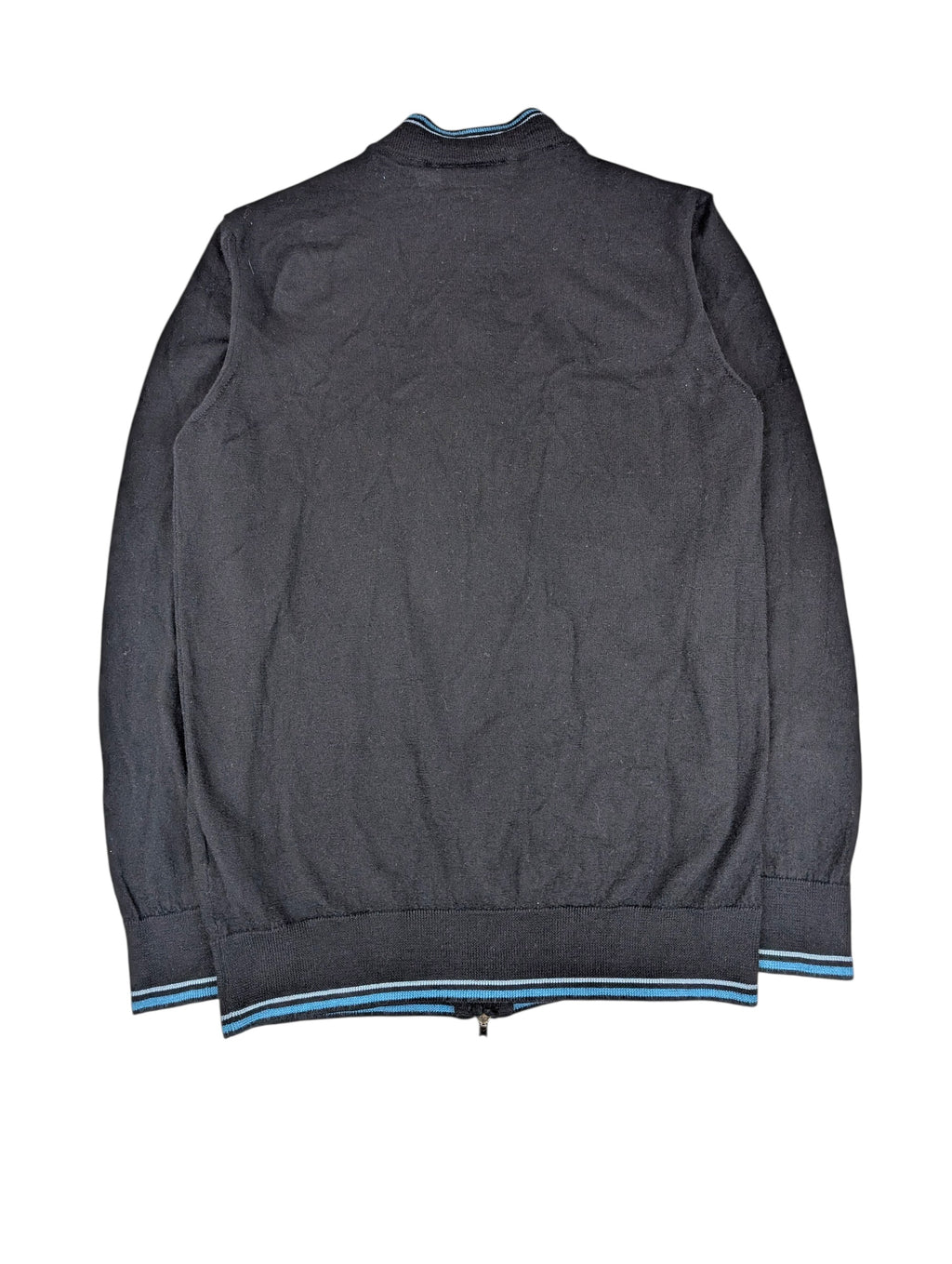 Emporio Armani Virgin Wool Old Money Preppy Rozpinany Wełniany Sweter Luksusowy