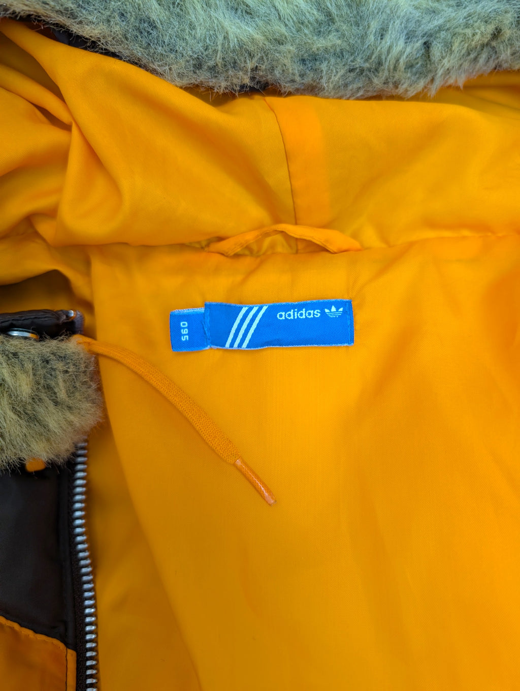 2006 Adidas Puffer Kurtka Puchowa z futerkiem na kapturze y2k