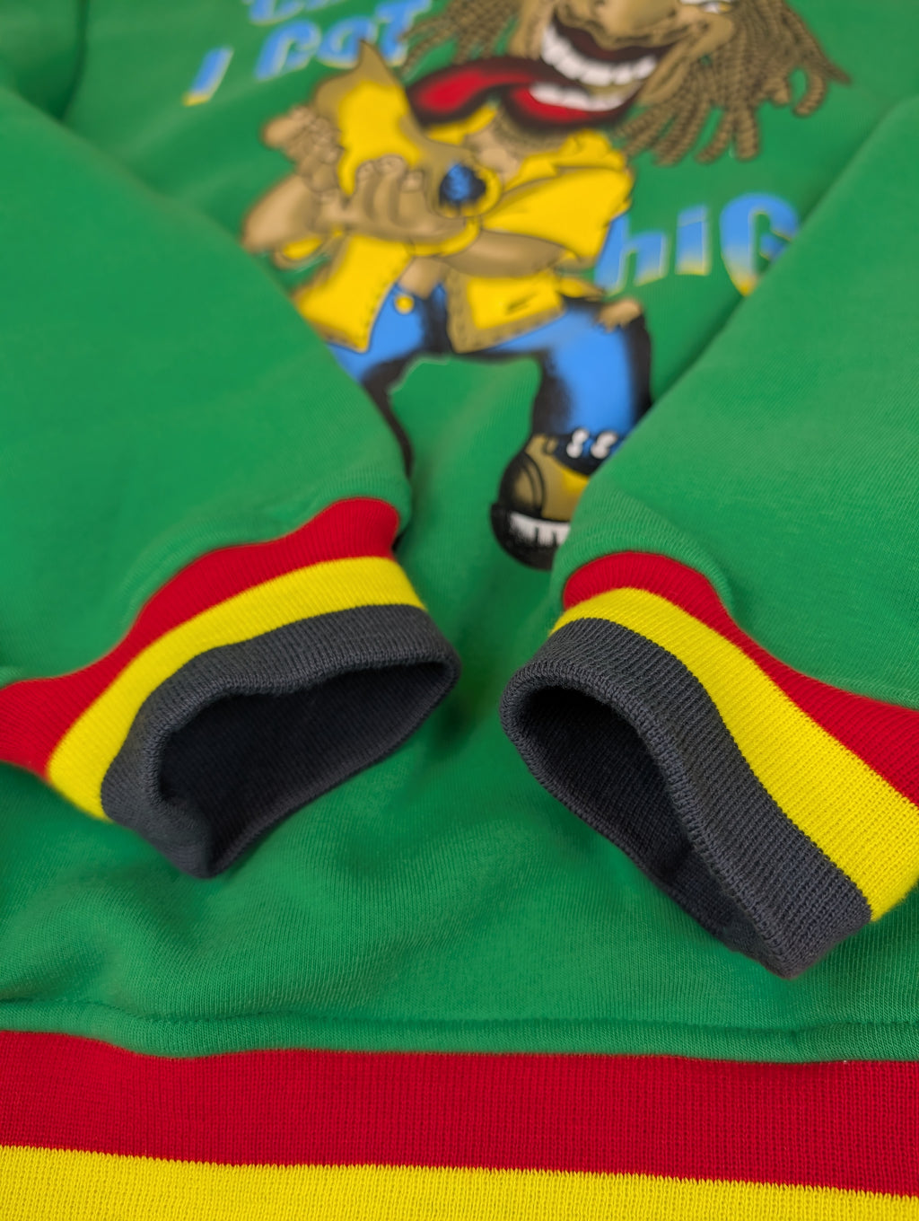 I got High Bluza 420 zioło skater hiphop y2k z kapturem z nadrukiem Bob Marley stoned