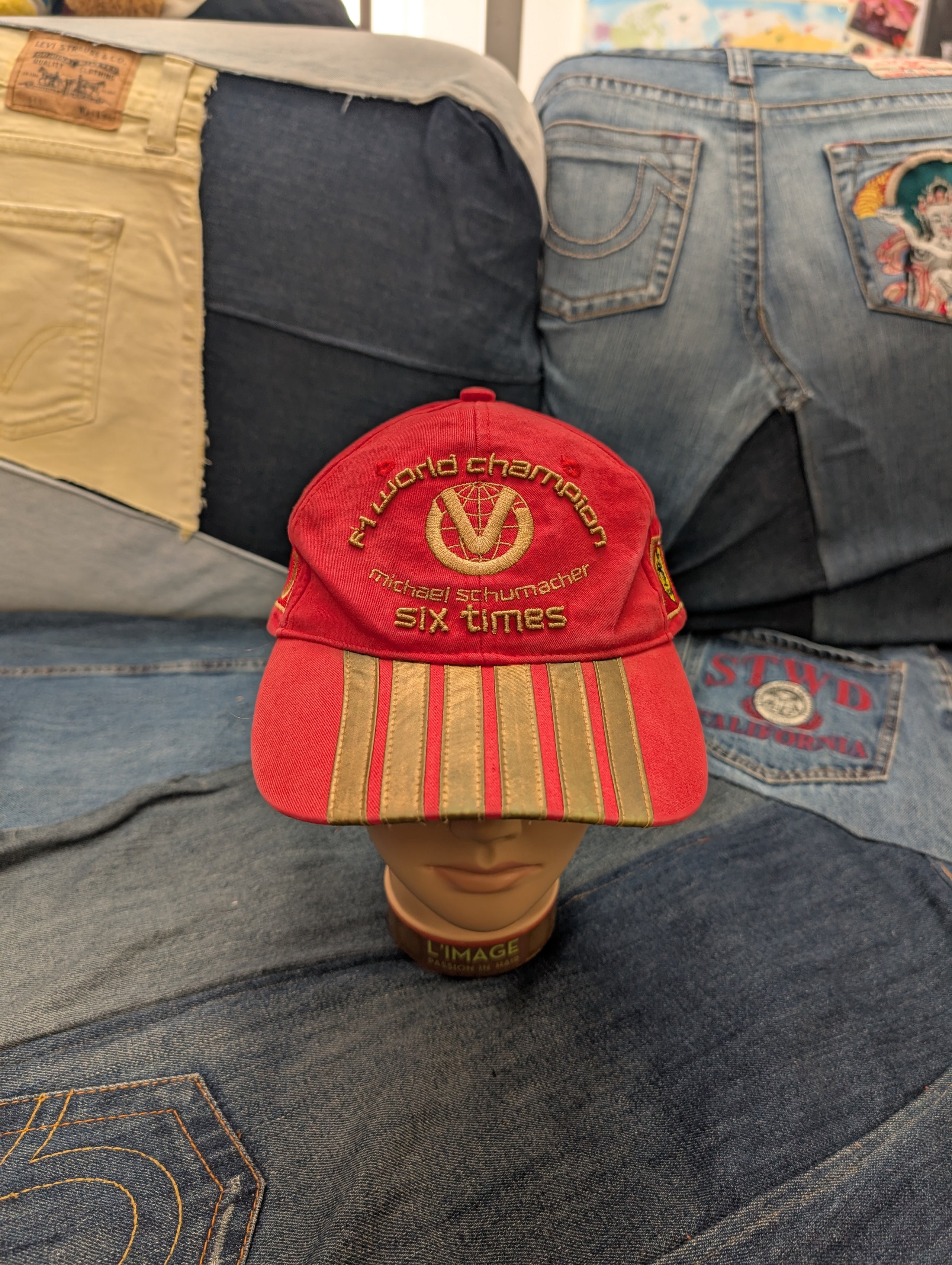 6x Champ Ferrari F1 World Champion Michael Schumacher Racing Cap Czapka z daszkiem racing vintage
