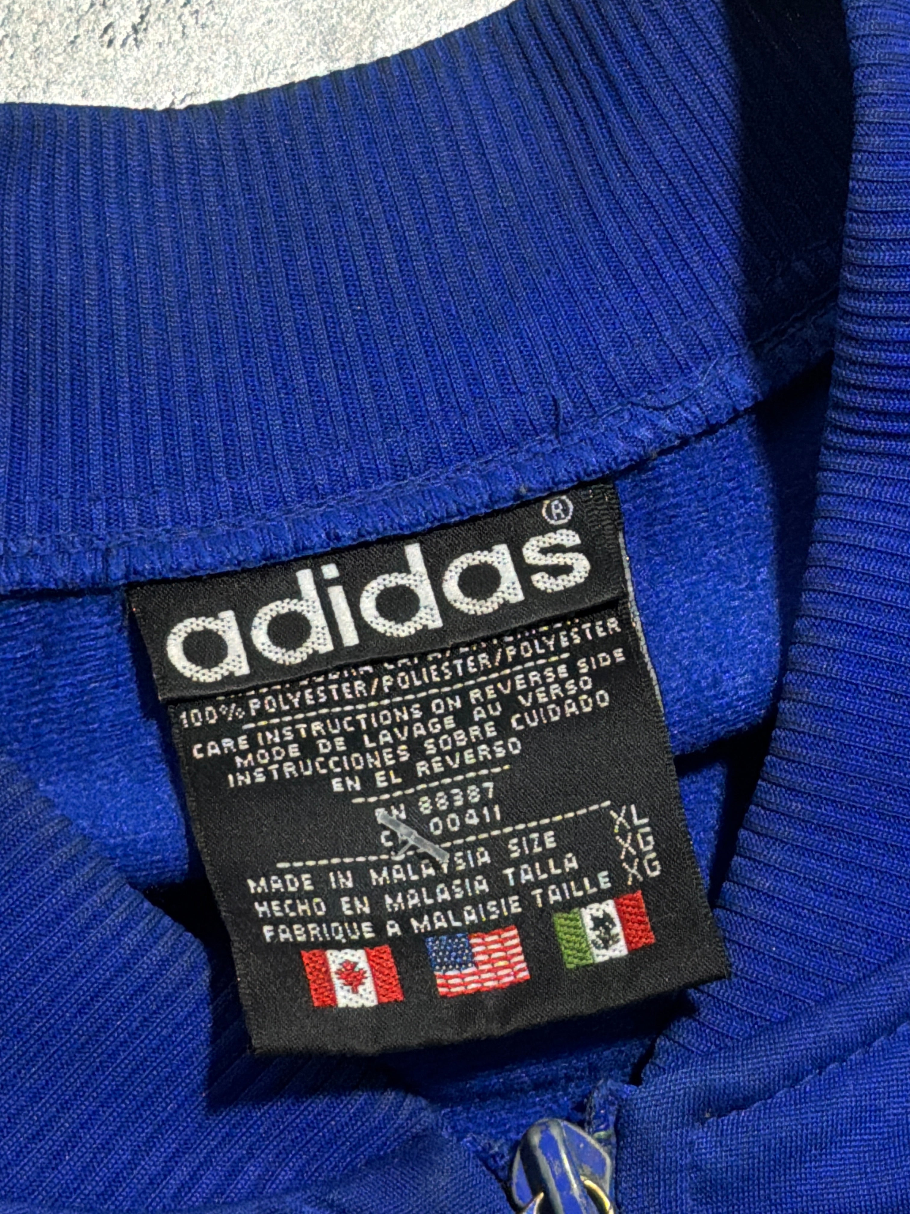 90s Adidas Orginals tracksuit zip up hoodie bluza vintage