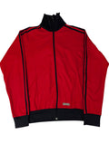 Adidas Red Black Tracksuit Jacket bluza rozpinana dresowa y2k vintage klasyczna minimalistyczna