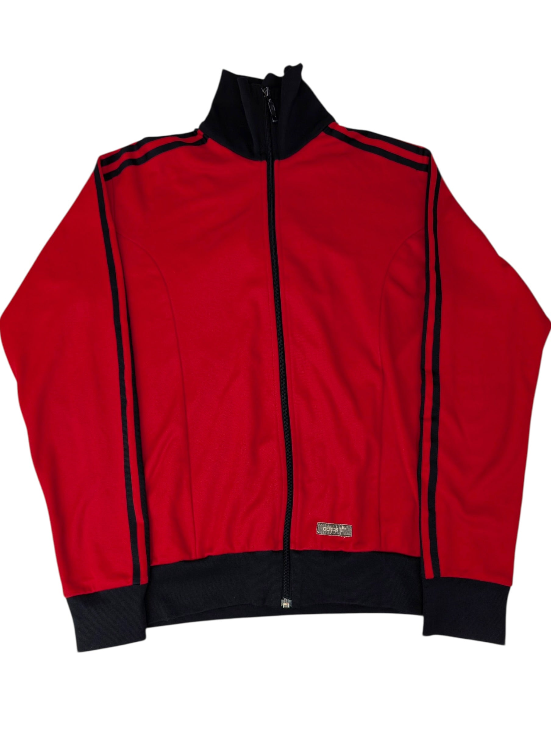 Adidas Red Black Tracksuit Jacket bluza rozpinana dresowa y2k vintage klasyczna minimalistyczna