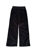 Calvin Klein 90s Straight Spodnie Sztruksowe Czarne Proste Szerokie Eleganckie