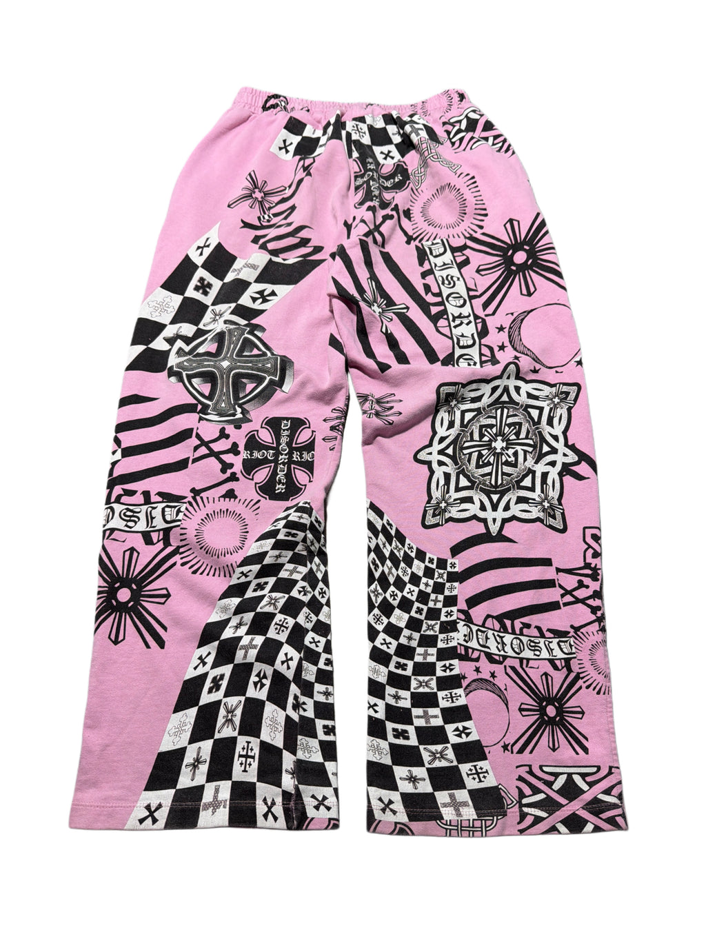 2000s Jaded London sweatpants pants y2k print emo goth swag baggy spodnie dresowe