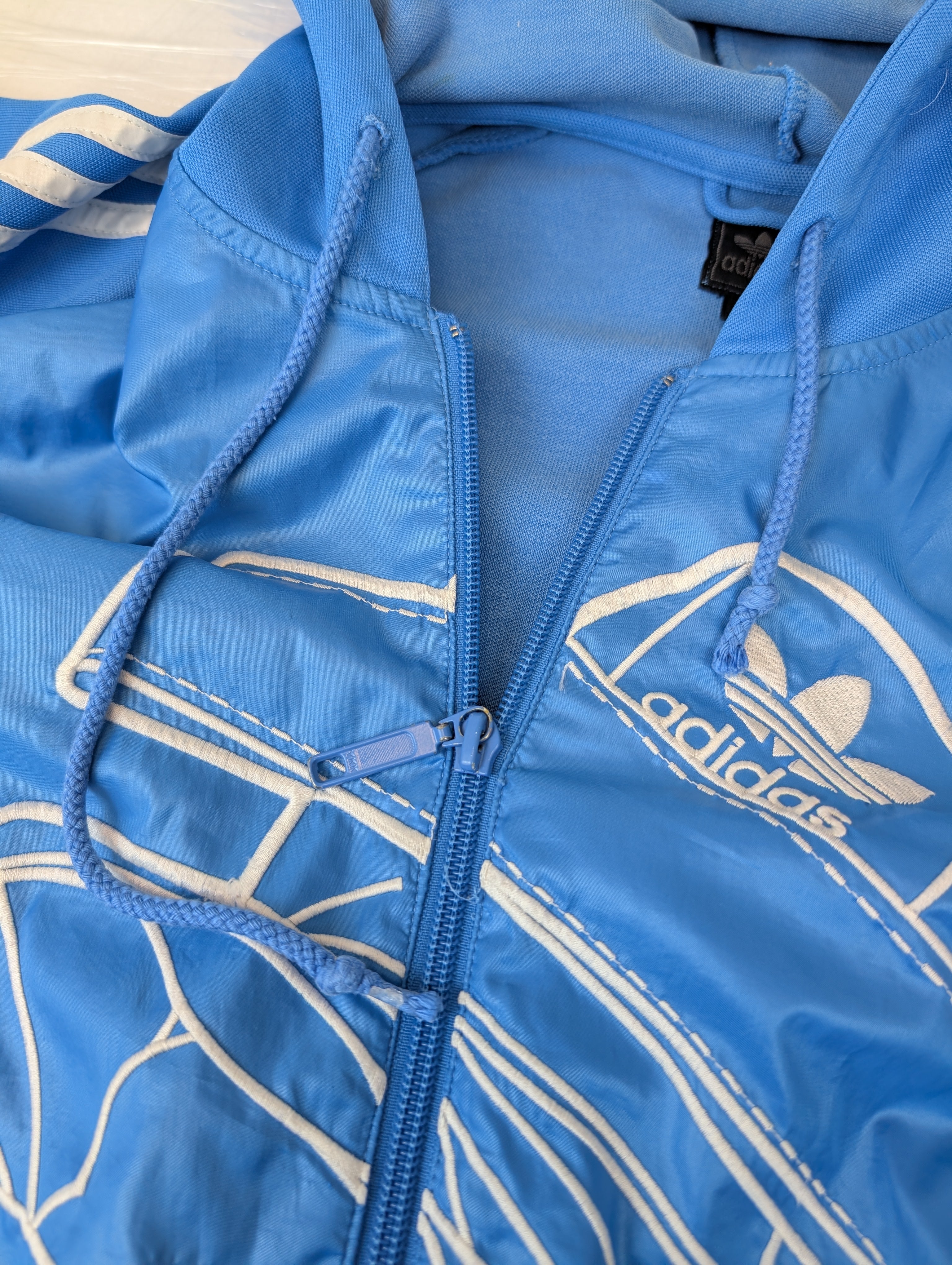 Adidas Forum Big Graphic y2k bluza z kapturem rozpinana vintage