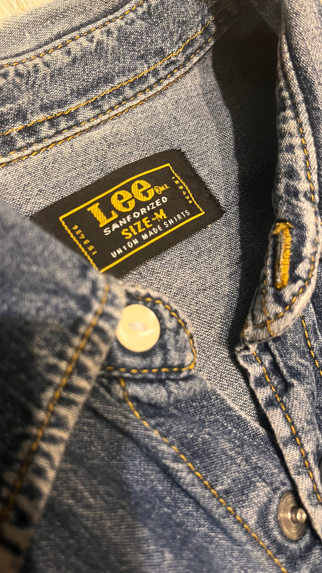 Early 1970s Lee shirt jeansowa koszula Union Made Sanforized True Vintage